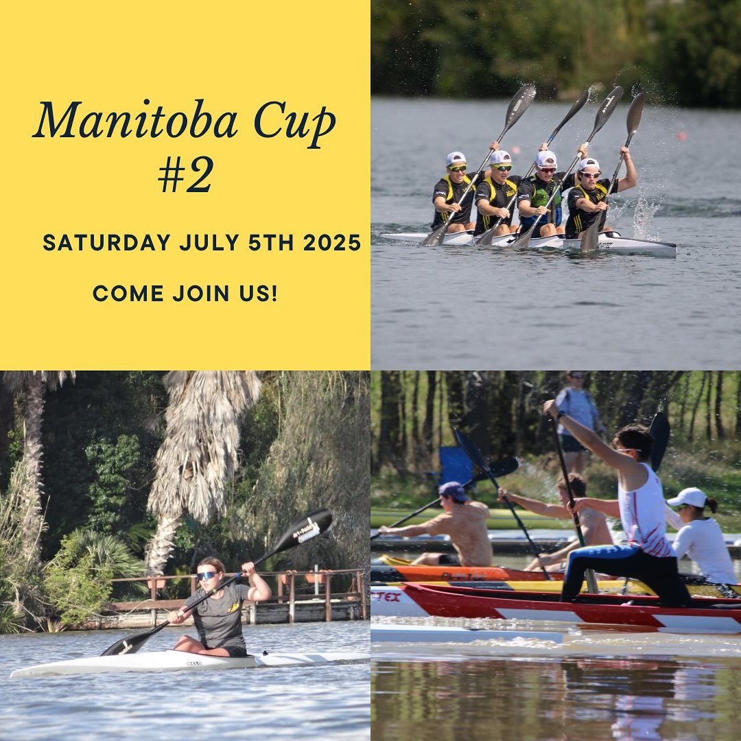 The second Manitoba Cup of the season is Saturday July 5th! Come paddle with us, watch the races or volunteer!

Arrive by: 9am to start warming up
Races start: 10am sharp!
Race distances: 1000m, 500m and 200m 
Where: Manitoba Canoe &amp; Kayak Center