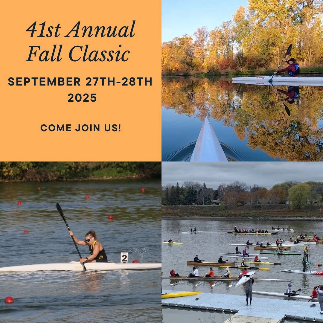 Join us for the 41st Annual Winnipeg Fall Classic, a weekend of fun, fitness, and friendly competition
on the water! This two-day event brings together paddlers from across the region for exciting races, skill
challenges, and a community potluck. Whe