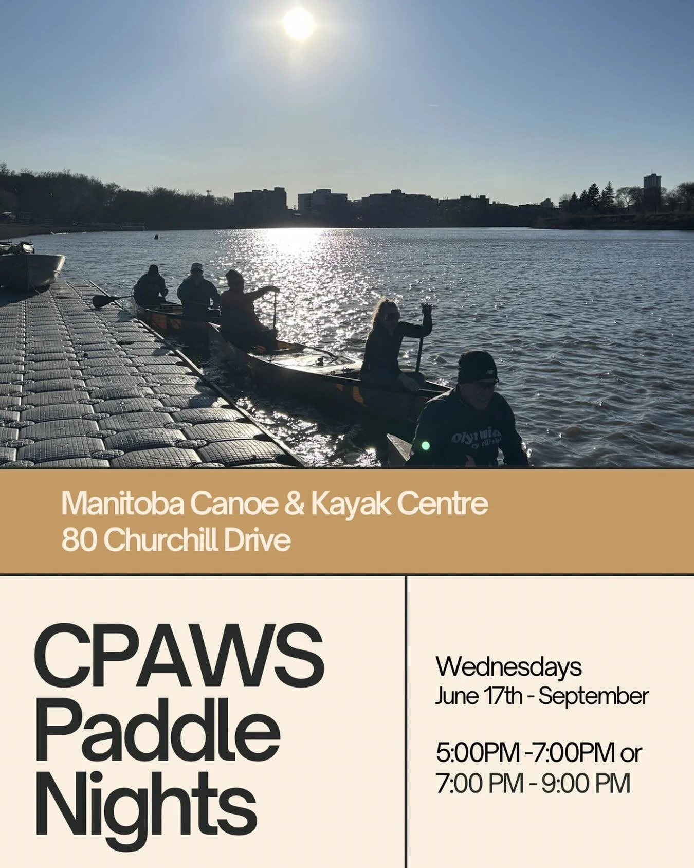 PADDLE NIGHTS ARE COMING BACK! 

Starting June 17th, you can join us Wednesdays all summer and paddle in a canoe, kayak or dragon boat! 

Adults are only $8, or family for $15 which includes the boat, paddle and a life jacket. 

Tag who you&rsquo;d l