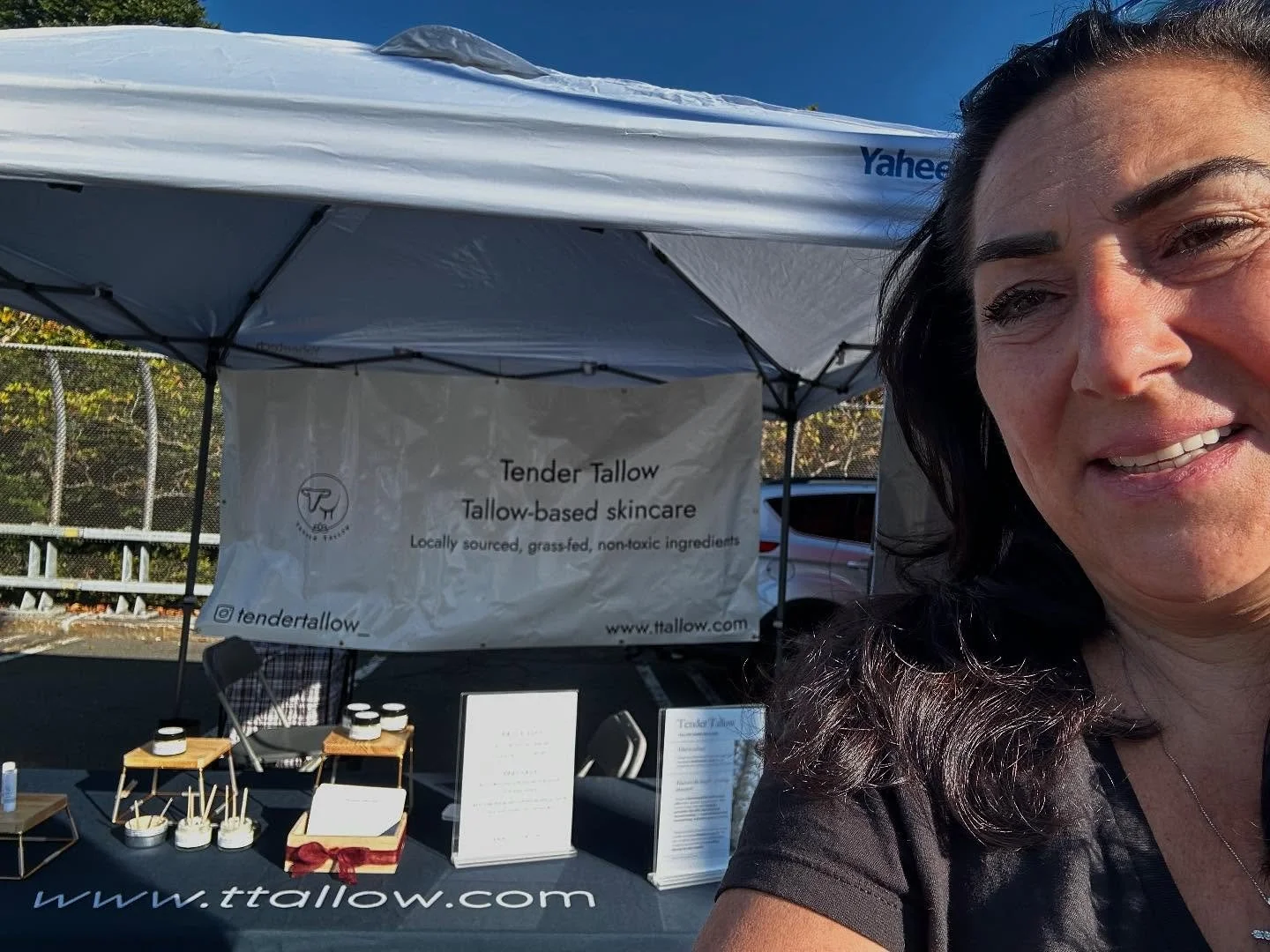 Another successful and fun day @larchmontfarmersmarketny sharing &amp; sampling all things tallow skincare 🤩🥰 we are at the market once a month and will be back on 9/6/25! 

Fun fact: we source most of the ingredients in our products (beef fat, hon