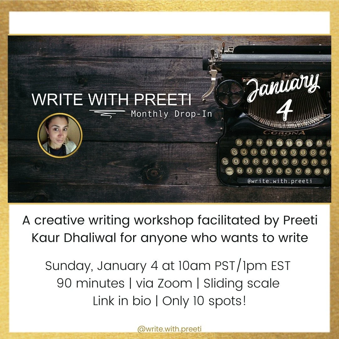 Start the new year with a commitment to your voice and your creativity! The first drop-in of 2026 is this Sunday, January 4 at 10am PST/1pm EST. If you're looking for a place to explore your creativity, your stories and your voice, I would love for y