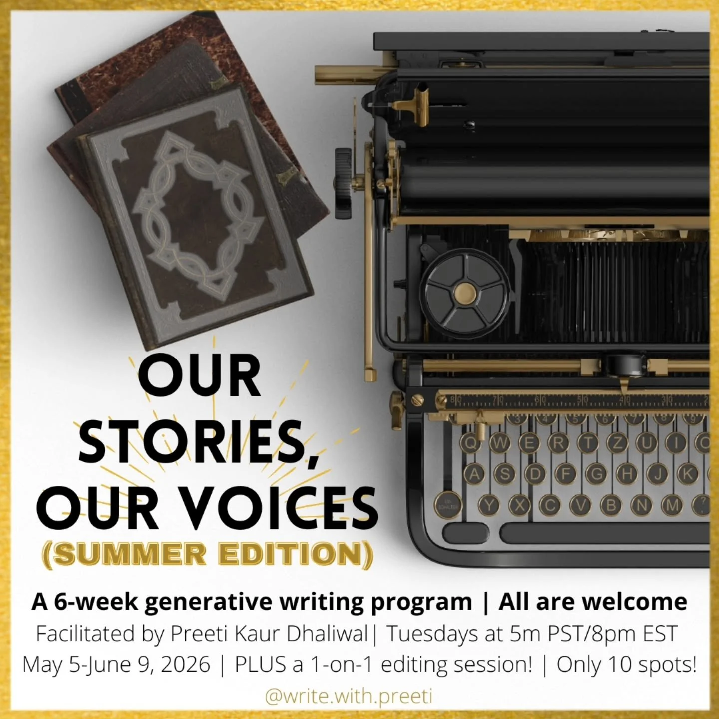 If you're looking for a space to reconnect with your voice and creativity, check out the next Our Stories, Our Voices! This 6-week writing program is designed to help you develop different techniques to find your flow and express your ideas. Whether 
