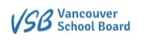 Vancouver School Board logo with blue text and design elements