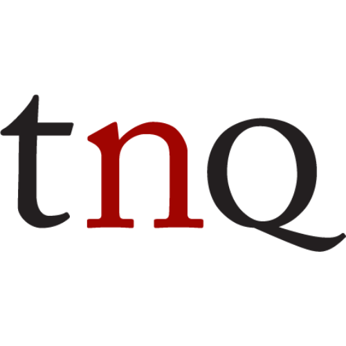 The image features the lowercase letters "t" and "q" with a capital "n" in the middle, arranged in a stylized logo design.