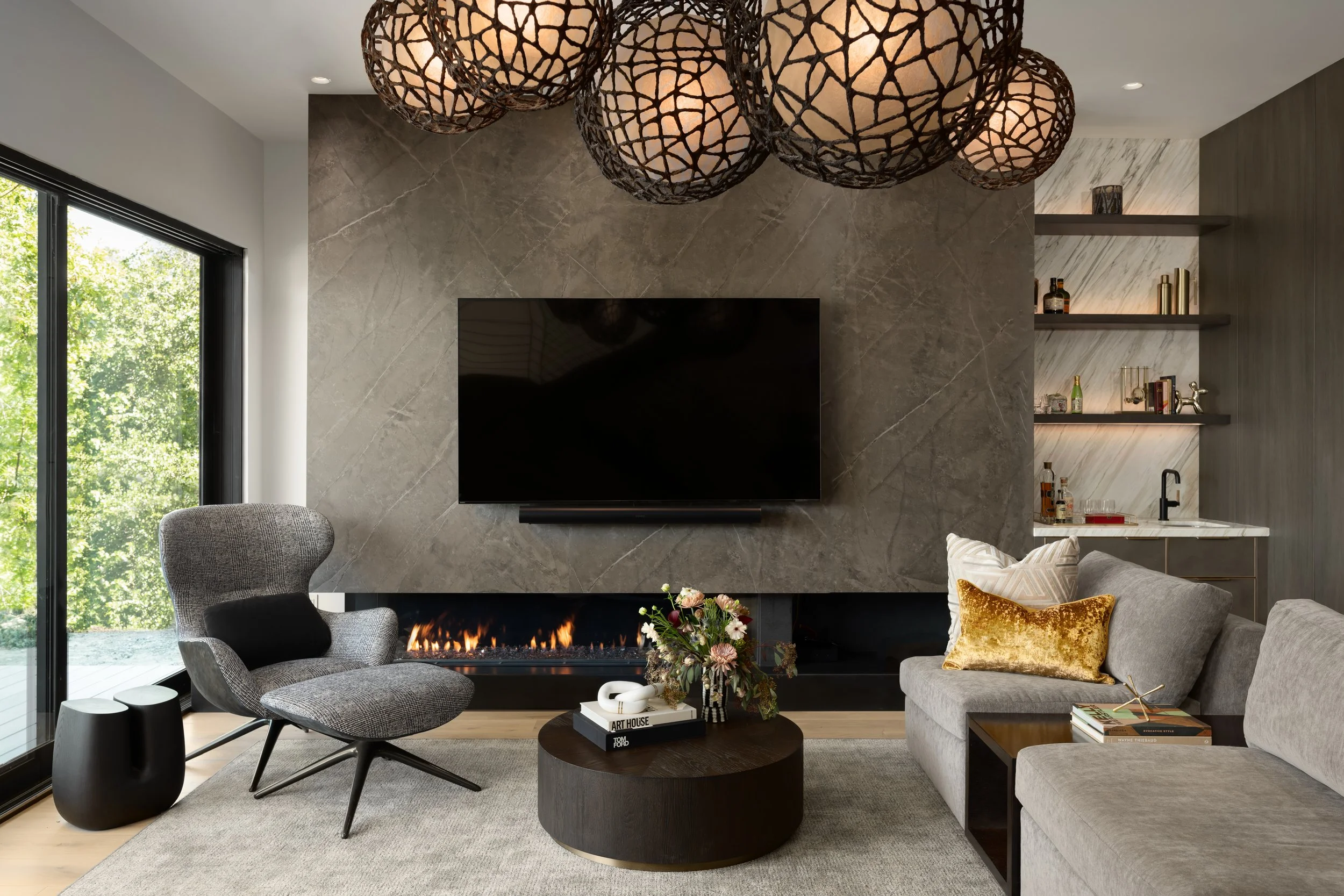 high end, modern, comfortable luxury living room spaces