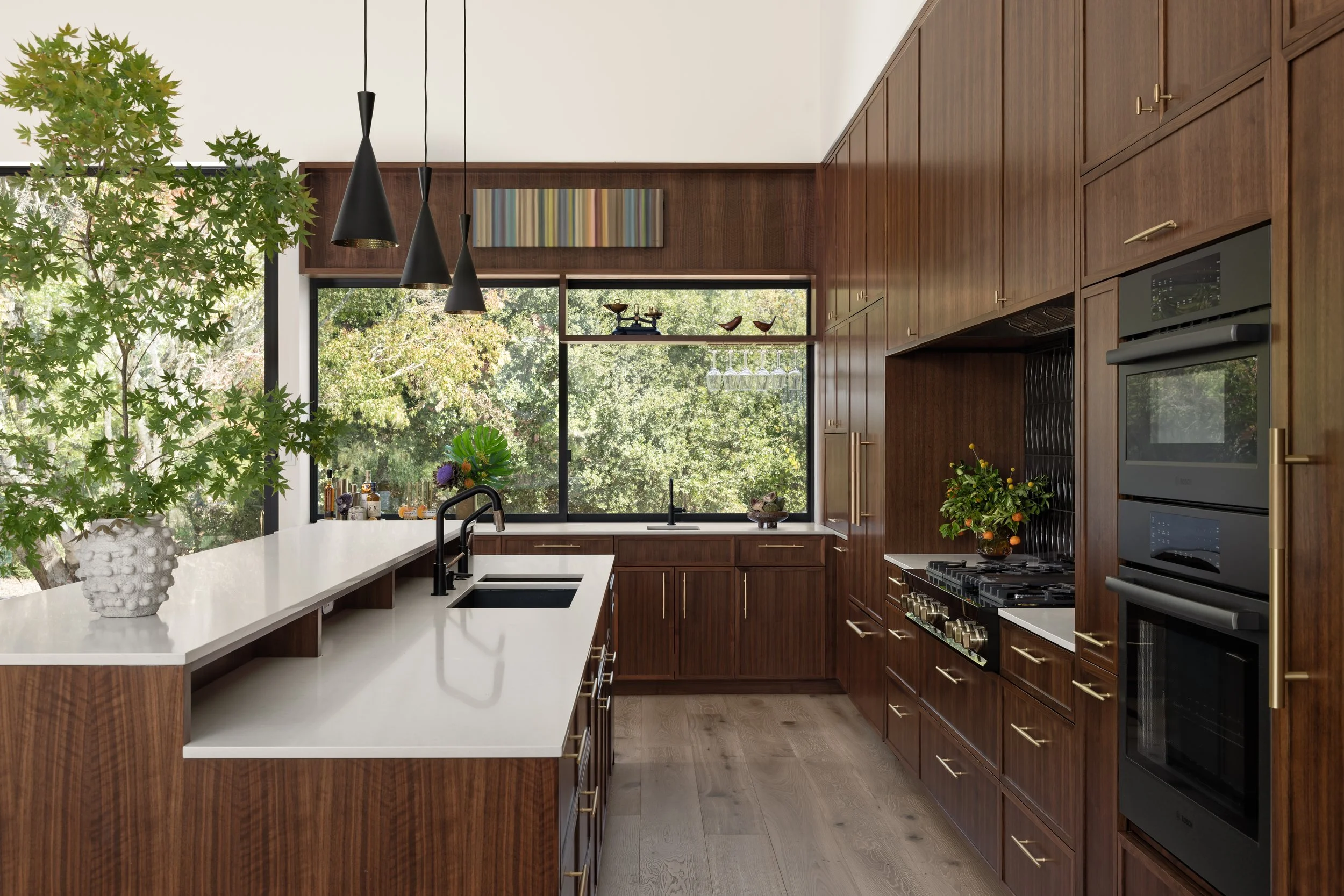 Interior design modern interior kitchen layout. Exuding luxury and bespoke finishes. Comfortable and livable.