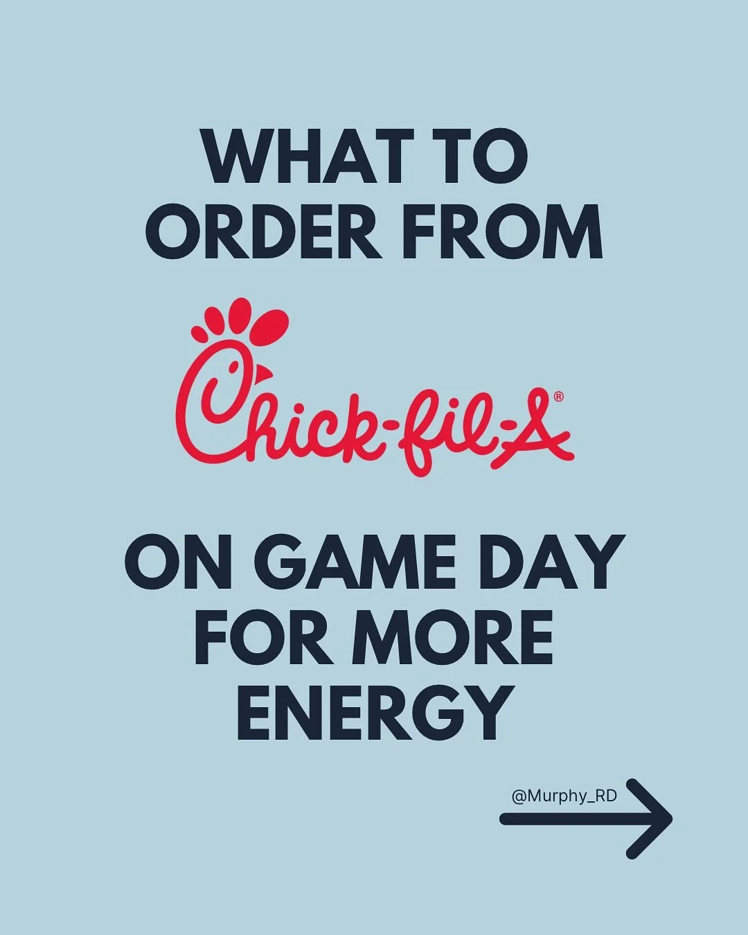 It&rsquo;s been a minute since we&rsquo;ve had a &ldquo;what to order moment&rdquo; so let&rsquo;s run it back with Chick-fil-a this time! 

We&rsquo;re making sure to get in those carbs to provide us the necessary energy for competition. Swapping ou