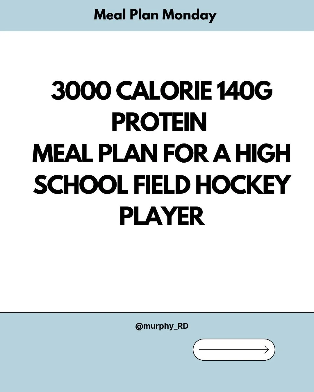 Meal plan Monday is for my field hockey girlies today! 

I&rsquo;ve been getting asked about eating at night lately with misconceptions that&rsquo;s it&rsquo;s bad for you. 

As athletes, a ton of recovery is going on while you sleep. Muscles, tendon