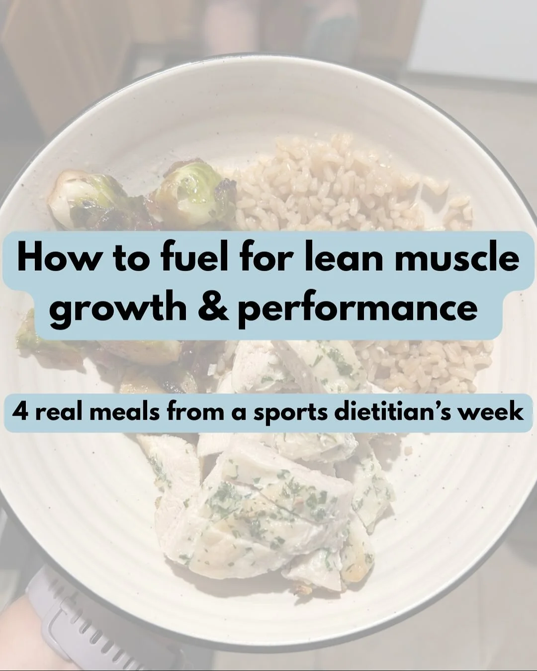 A look into what I eat as a sports dietitian to support lean muscle growth and performance. 

Protein, color, carbs and fats are all an important part of an athletes diet, no matter what the goal is. Excluding food groups and nutrients will lead to d