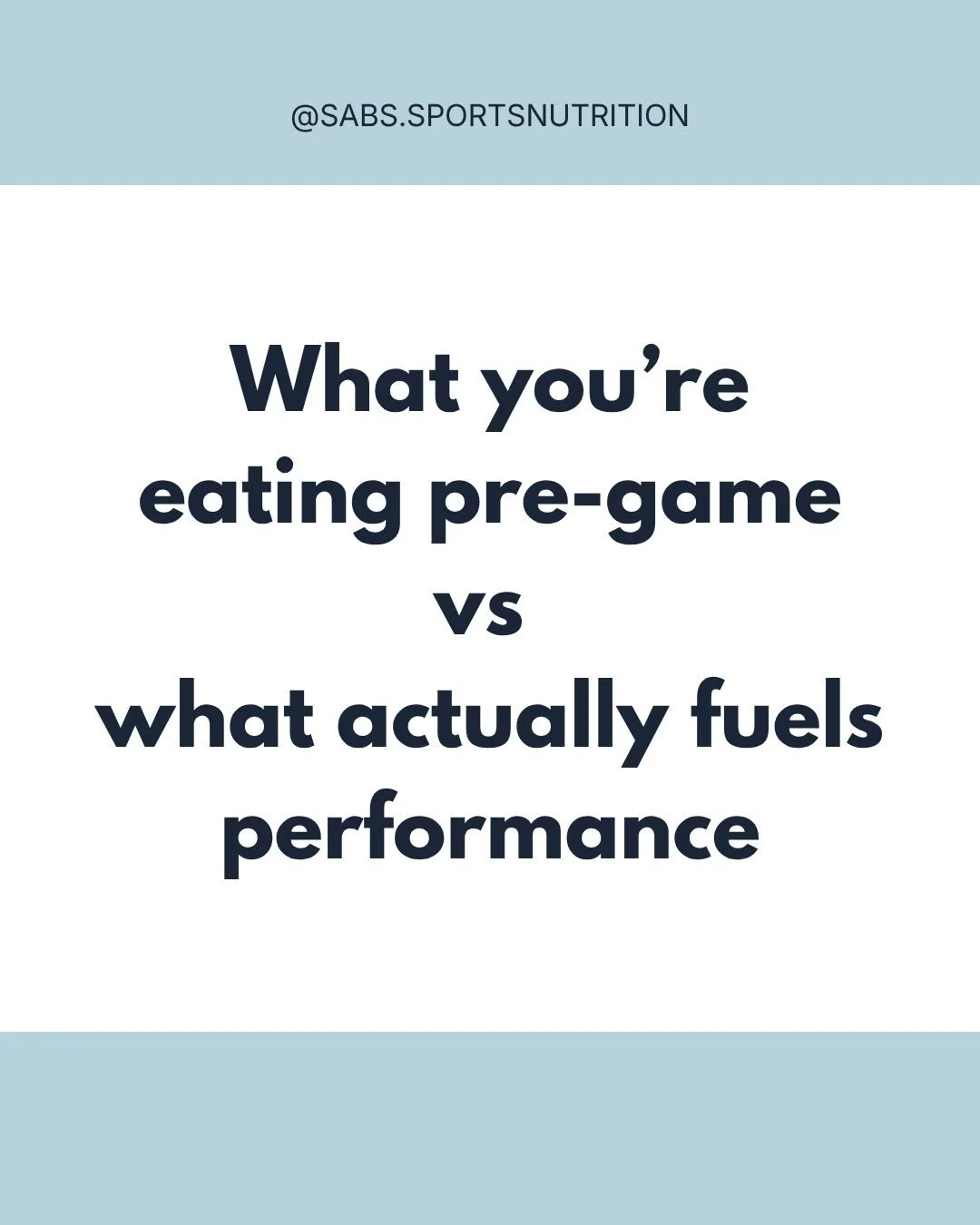 Something as simple as what you eat 30 minutes before your game can have a huge impact on your performance. 

So what should you be looking for? 30-60g of quick digesting carbohydrates is a good place to start. 

This may be a banana, apple sauce, or