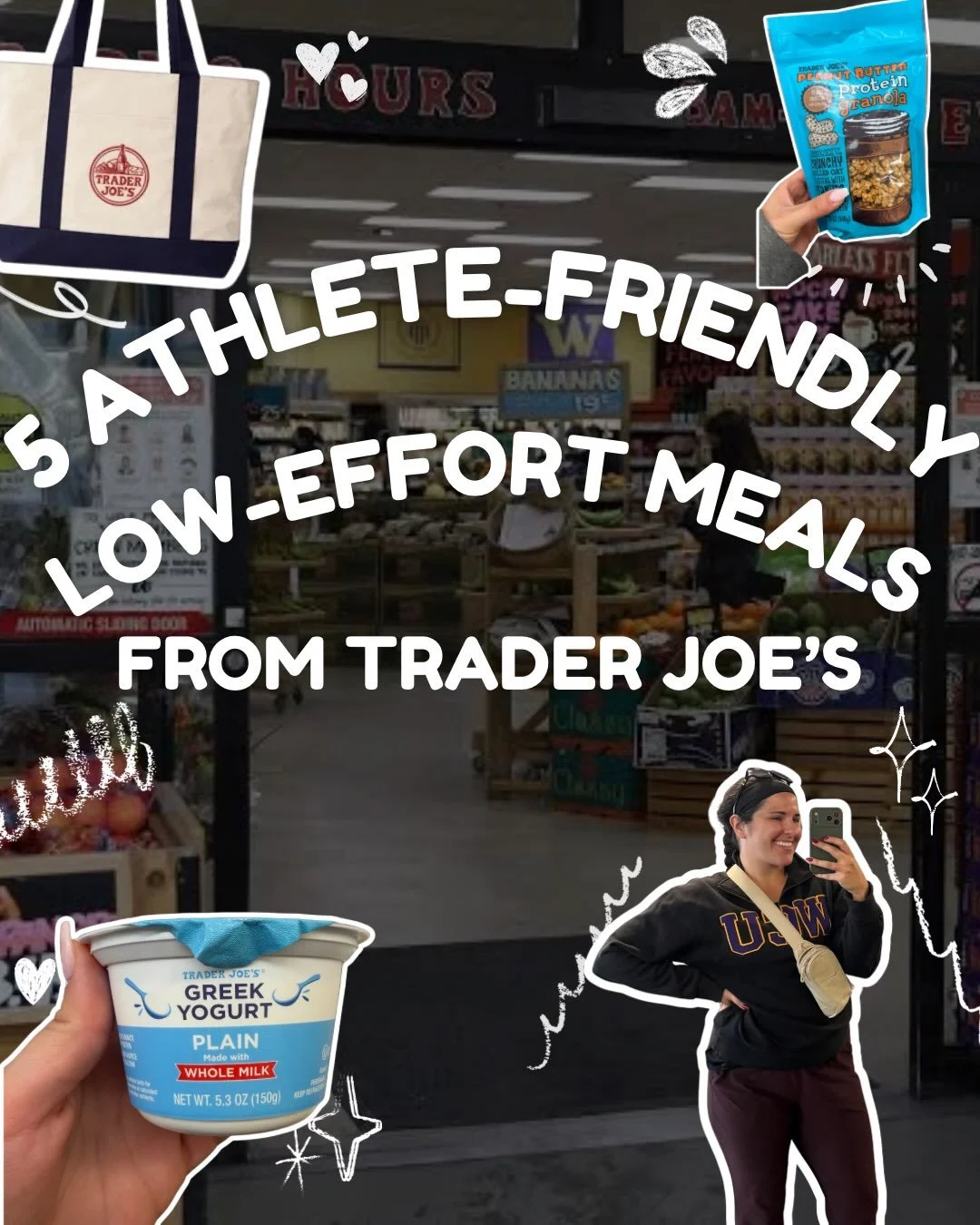Many athletes end up underfueling because they don&rsquo;t know what to eat, are short on time, or they don&rsquo;t feel confident in their cooking abilities. Let&rsquo;s bust down that barrier and head to Trader Joe&rsquo;s. 

These options vary in 