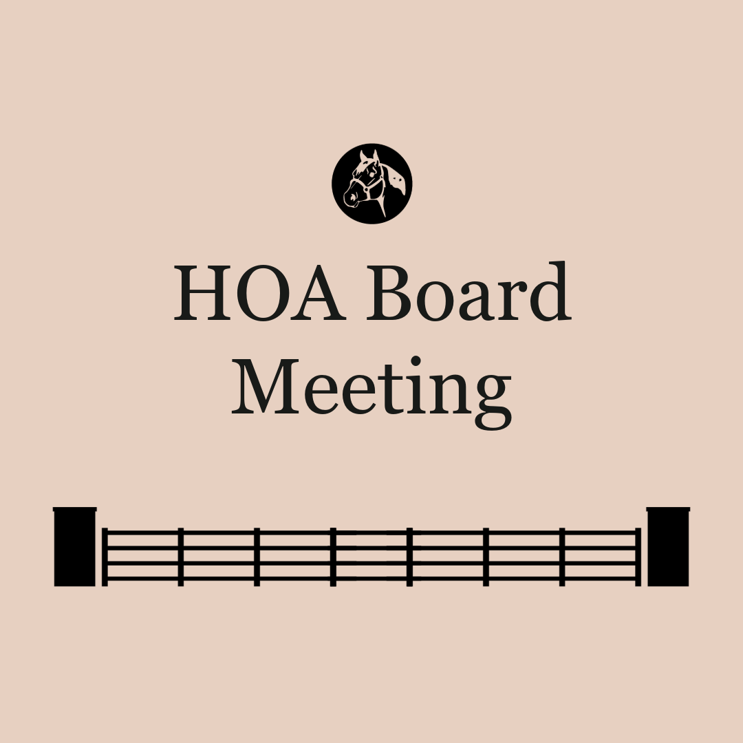 HOA Board Meeting Minutes