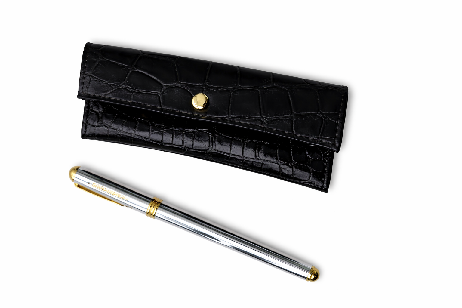 black alligator pen pouch.png
