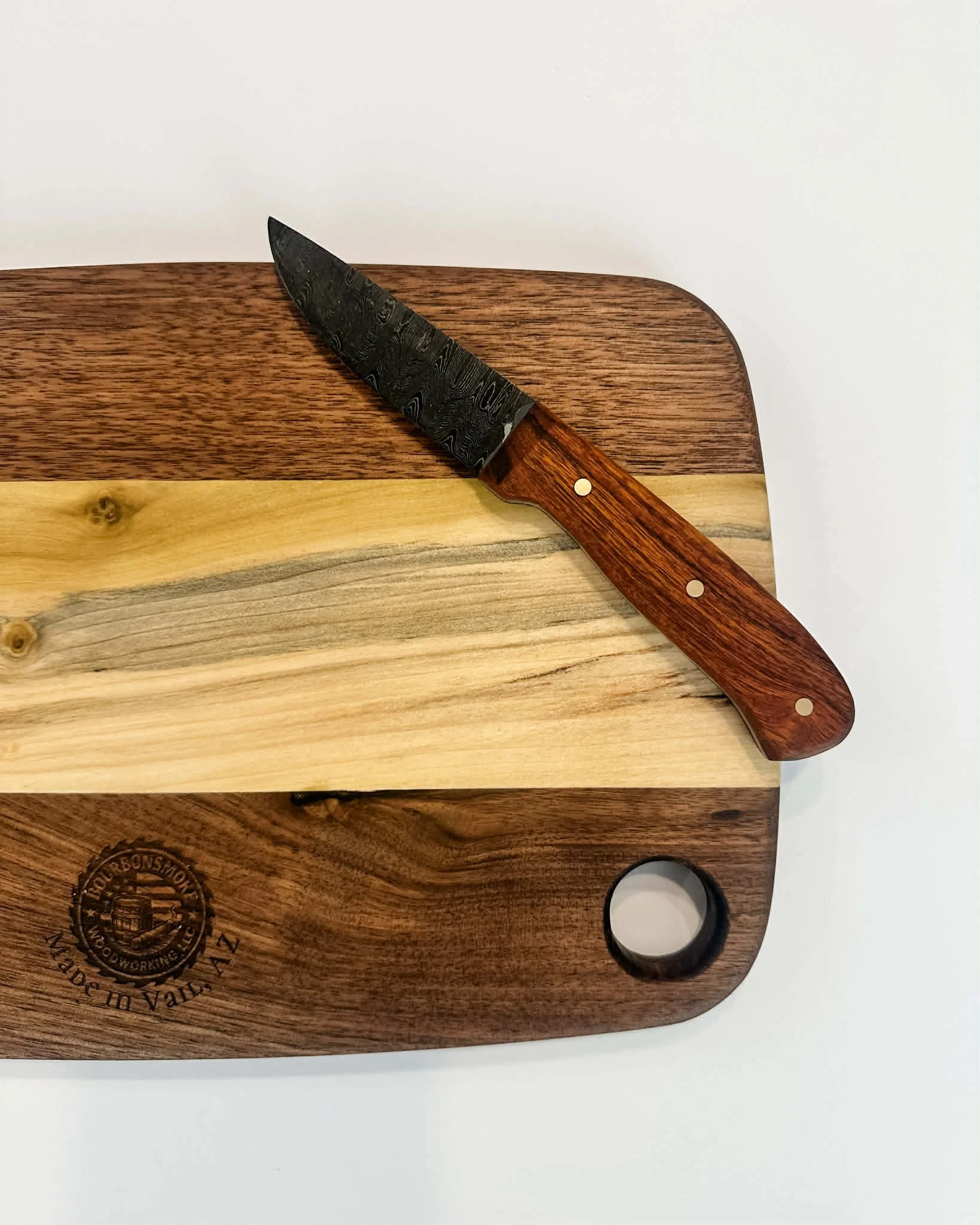 Damascus Hunting Knife and Walnut Handle.jpeg