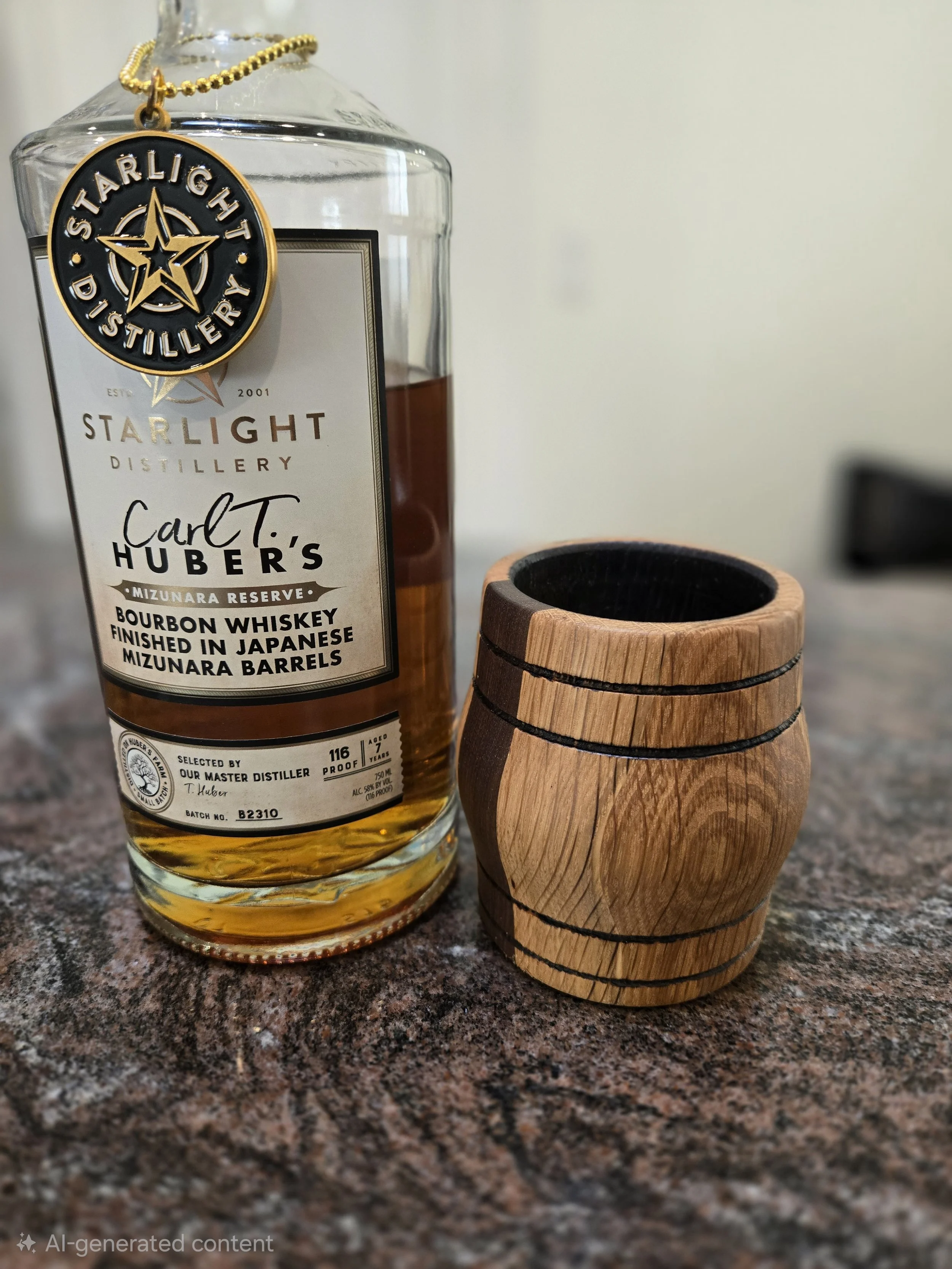 A striking combination of barrel-ready white oak and rich black walnut. The oak body provides structure and subtle whiskey character, while the walnut accent adds visual contrast and a hint of warmth. A bold, balanced design for those who appreciate 