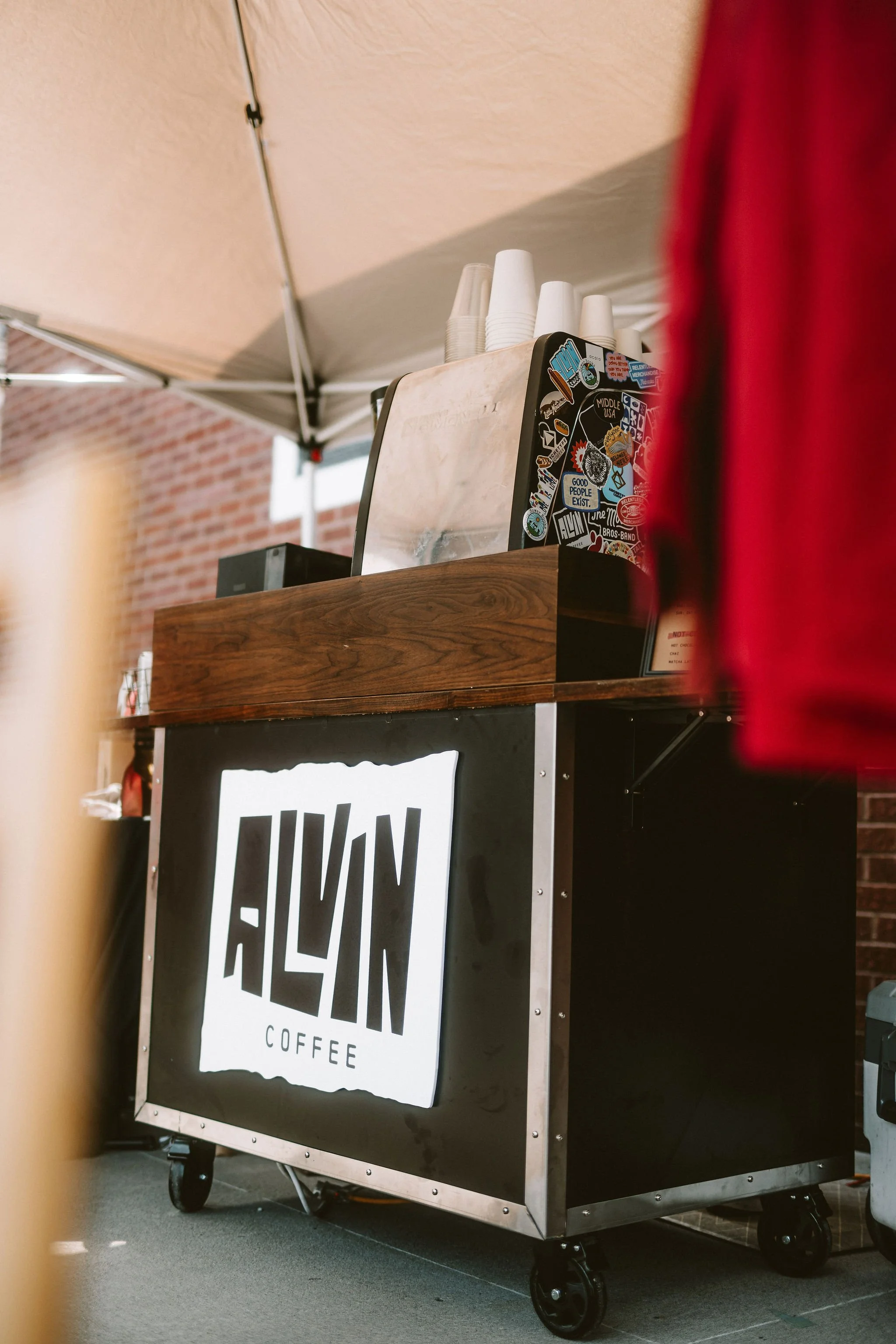 Alvin Coffee mobile coffee cart and team in Lincoln, NE