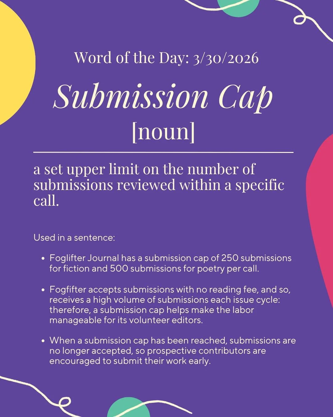 We've reached our submission cap for poetry and fiction for print issue 11.2! So poets and fiction writers, you'll have to wait until our next call for 12.1 in August to submit your work. If you want to send in creative non-fiction, hybrid, or drama,