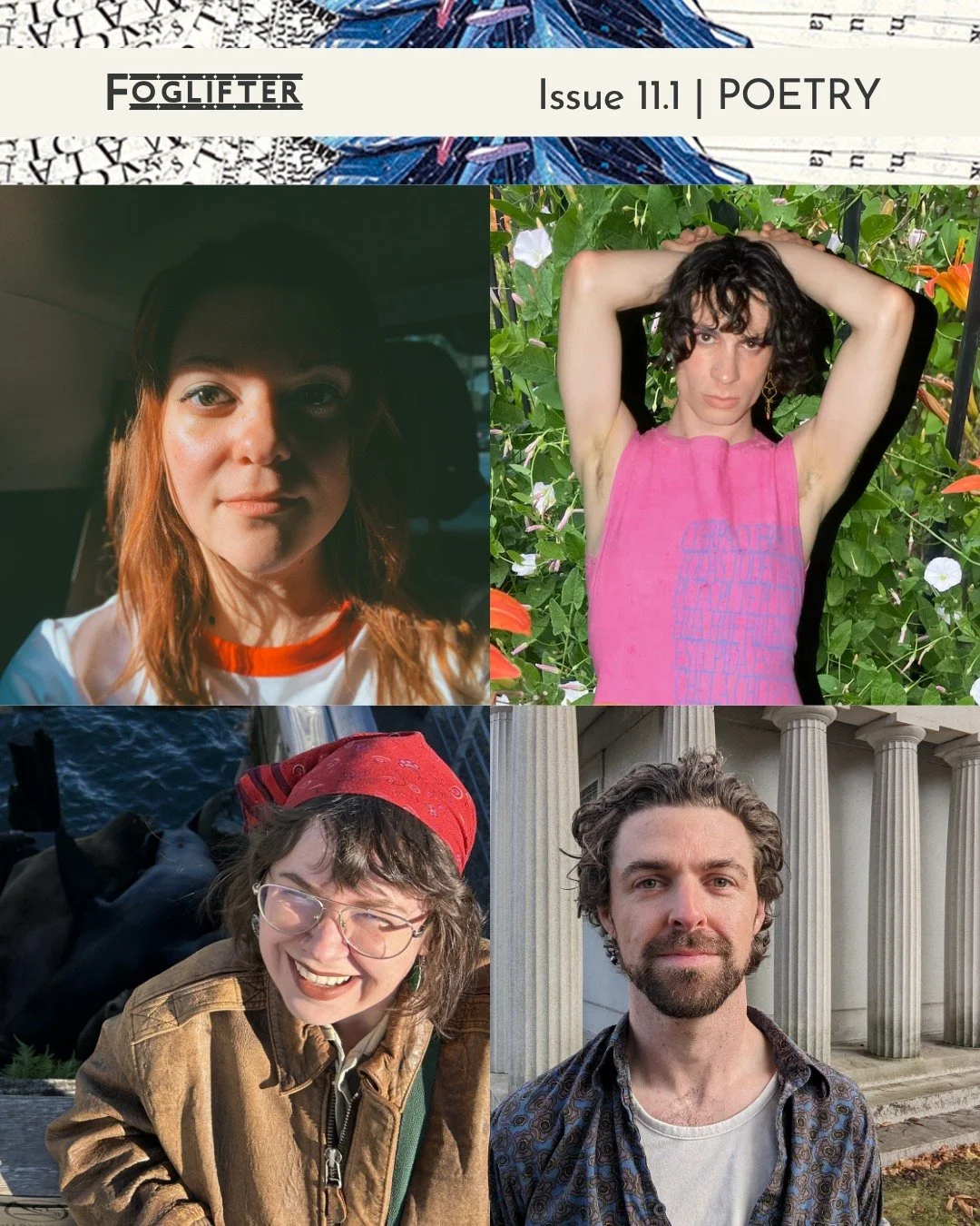 🌸 11.1 POETRY sneak peeks from contributors Ashley Varela, Noa Micaela Fields, caroline ganci patterson, and Will Summay.

@doyounoapoet
@dessertmeat
@will.summ

🔗 Print issue now available in our shop, while supplies last. Link in our bio.

❤️&zwj