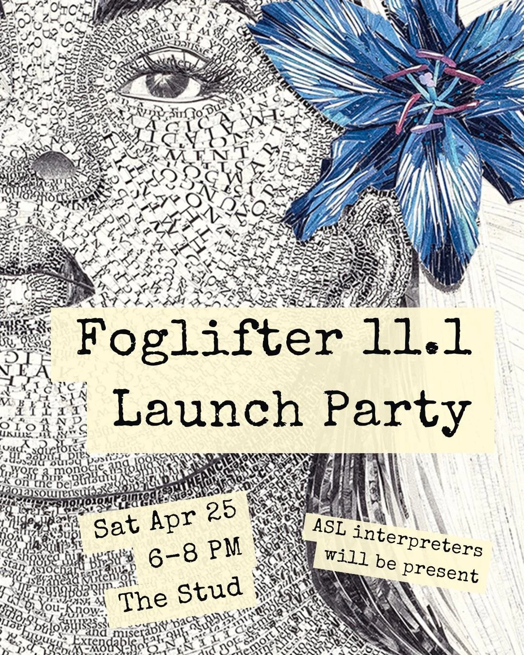 🌟 Spotlight on 11.1 Launch readers isaac dwyer, plum.e champlin, and Cal Calamia.

🗓️ When: Saturday, April 25, 2026, 6-8 pm
📍 Where: The Stud, 1123 Folsom Street, San Francisco, CA 94103
💞 Accessibility: Masks are strongly encouraged. ASL interp