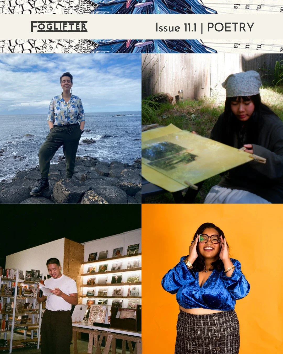 🌸 11.1 POETRY sneak peeks from contributors Jo Bear, Blue Nguyen, m. mick powell, and Christian Yeo Xuan.

@jobearwriting
@blue.ngu
@mickmakesmagic
@christianyeoxuan 

🔗 Print issue now available in our shop, while supplies last. Link in our bio.

