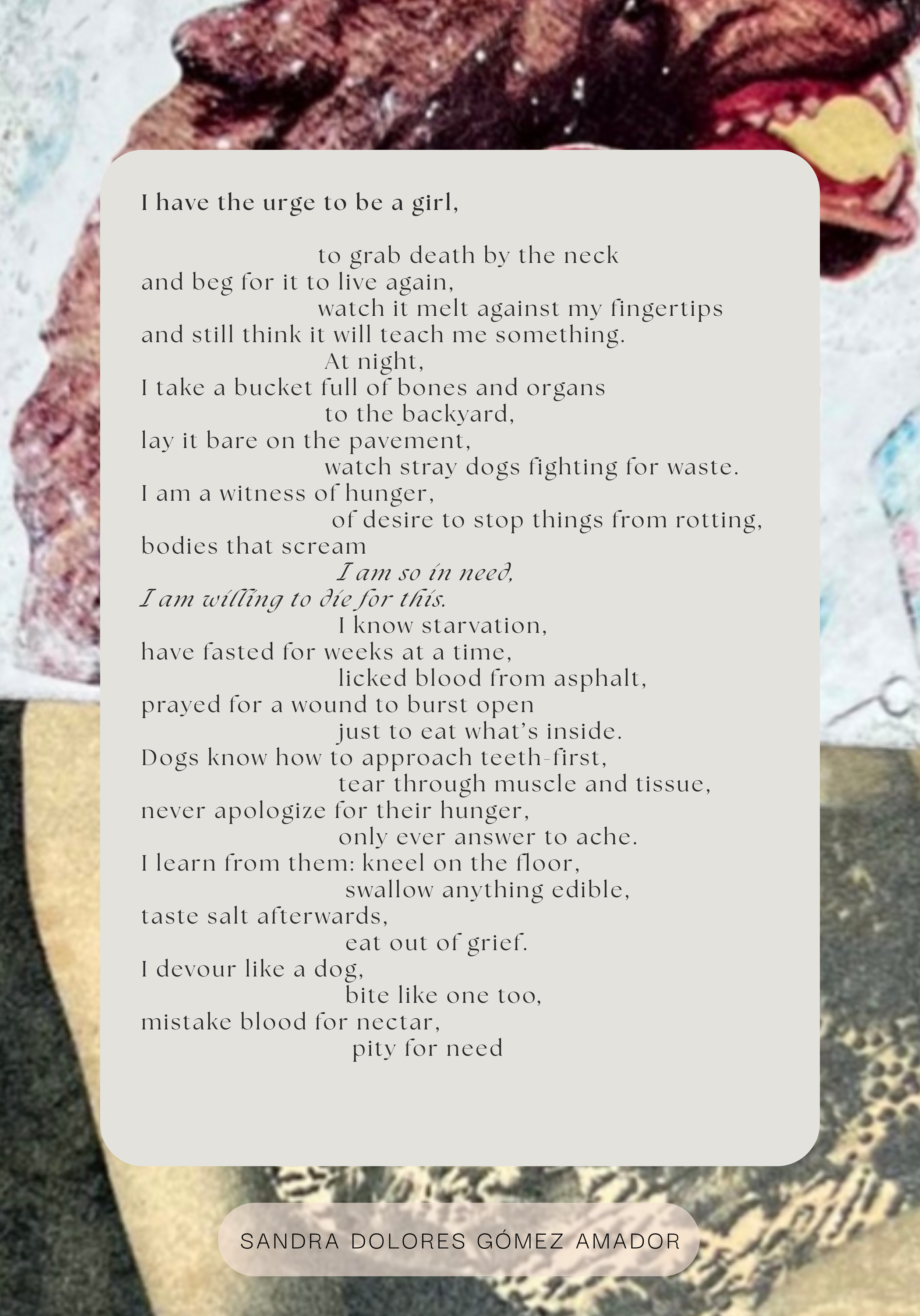 Sandra Dolores Gómez Amador | I have the urge to be a girl,