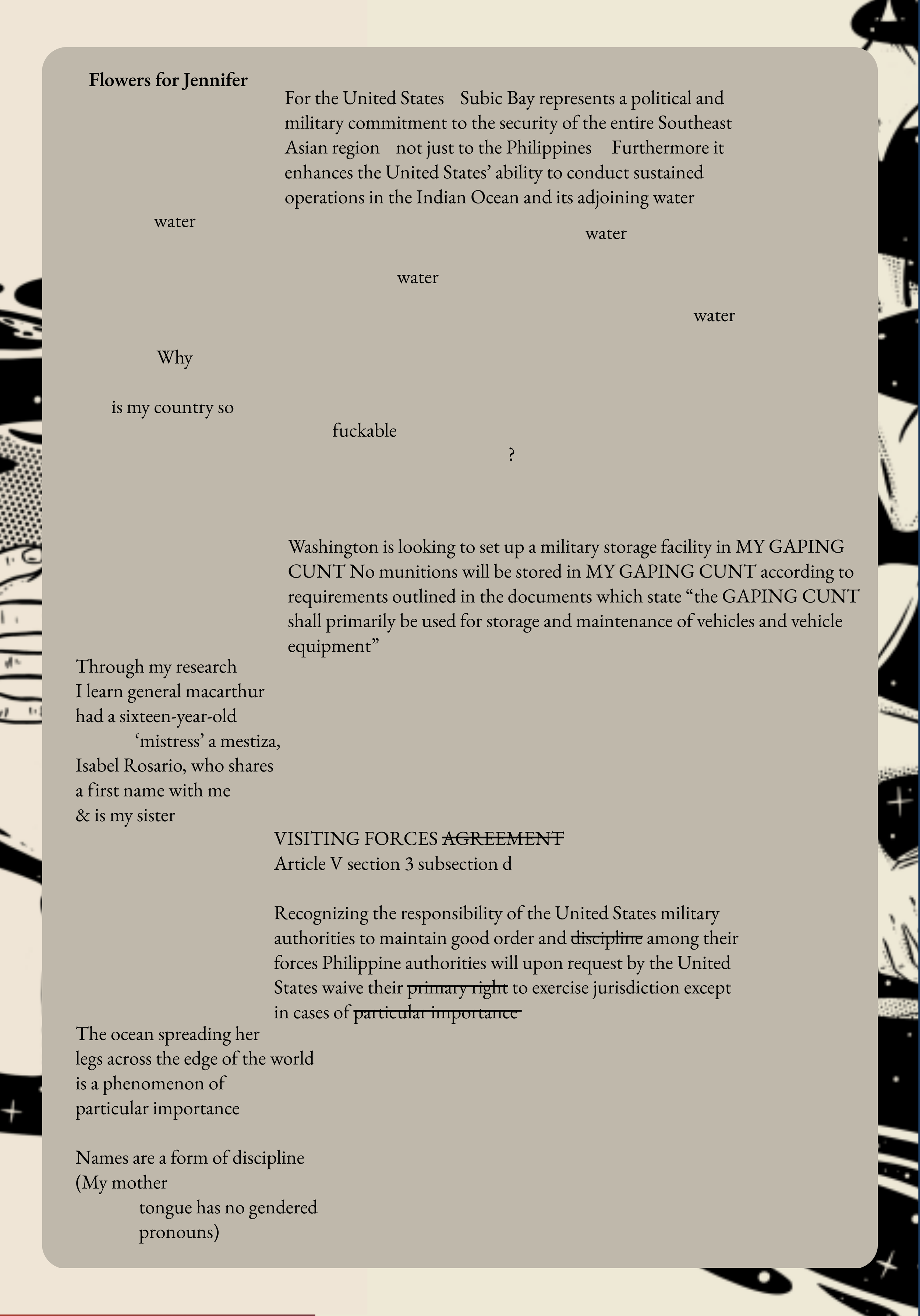 Dana Ysabel Rashid | Flowers for Jennifer part one