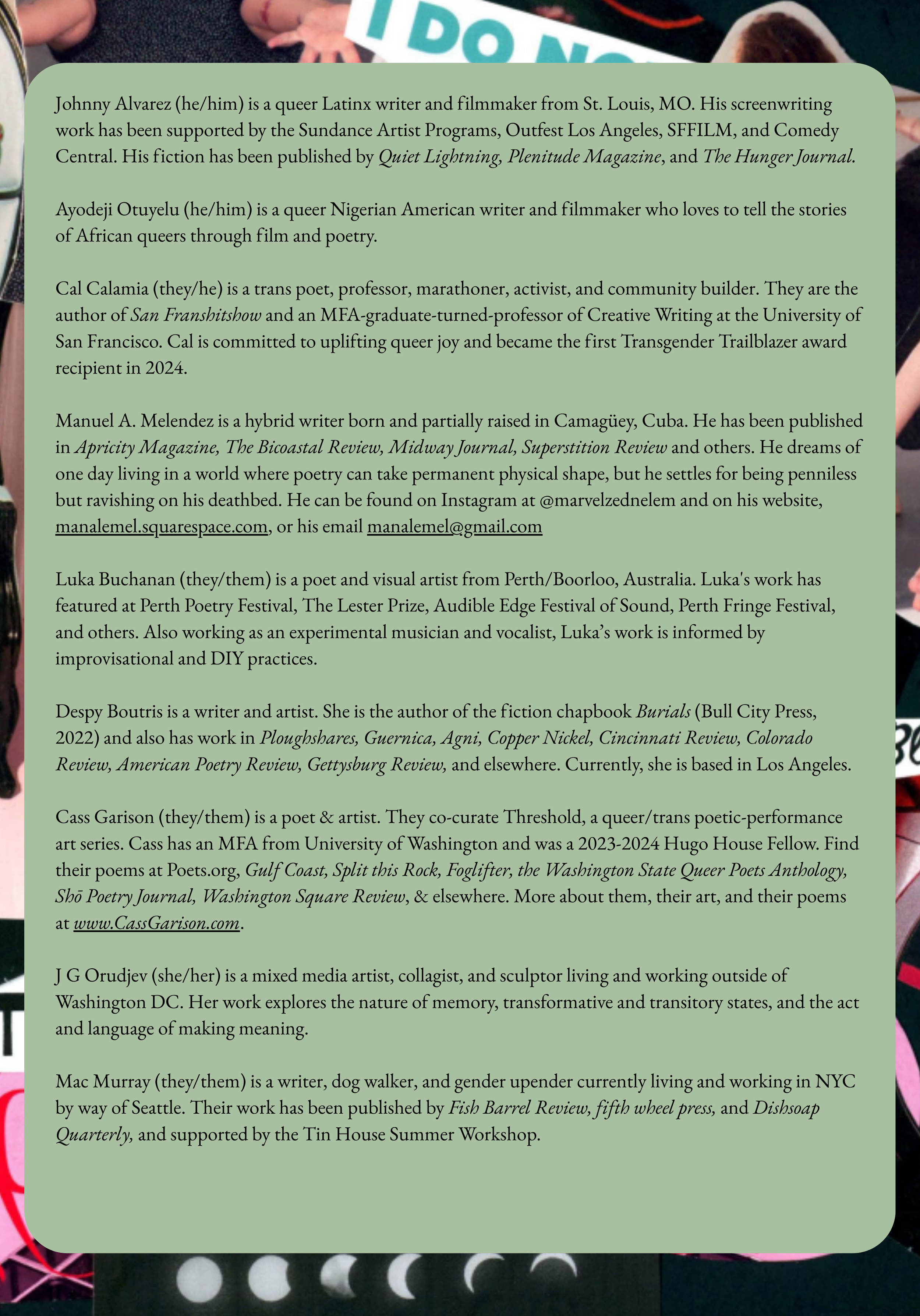 Acknowledgements part three