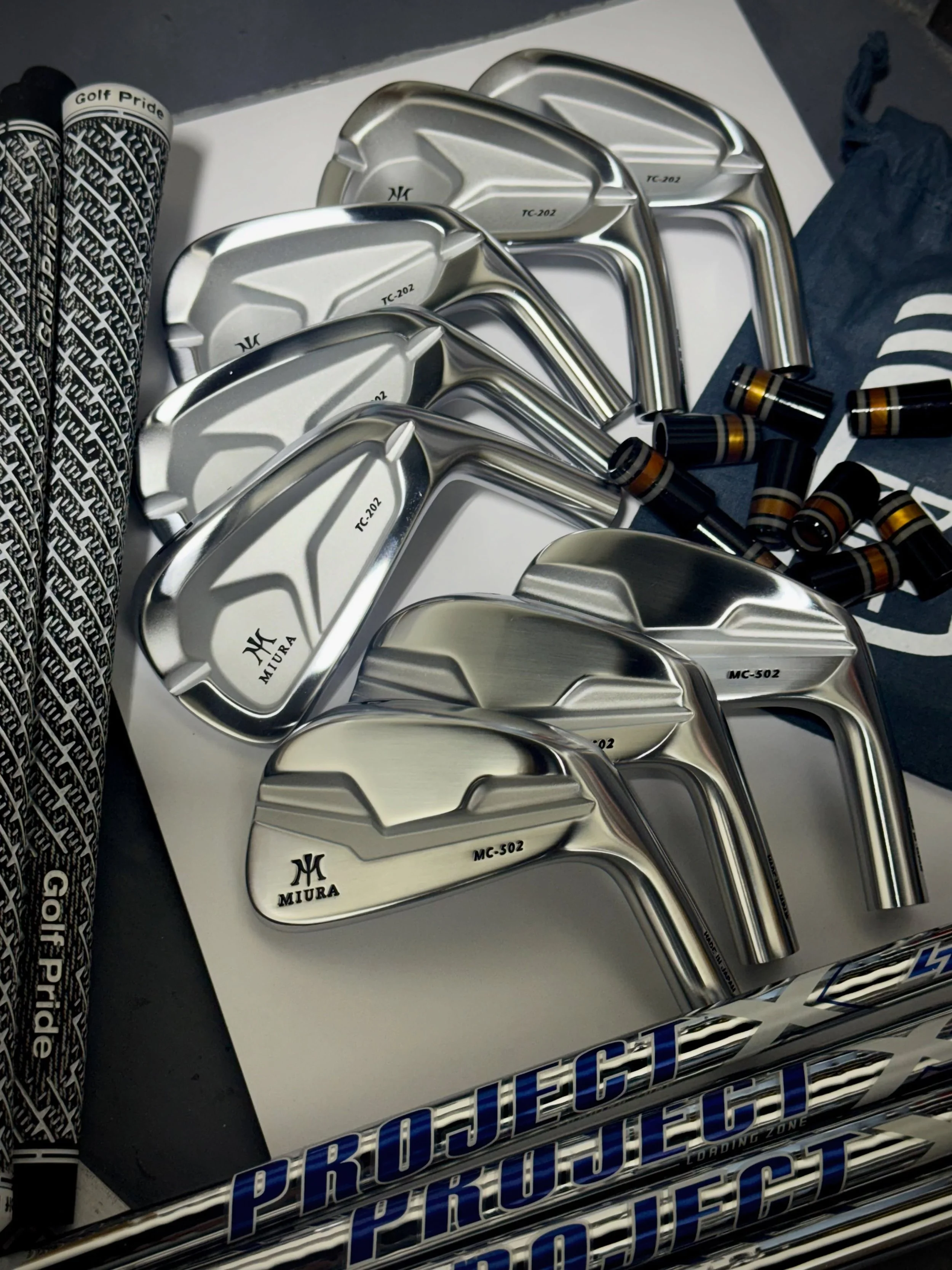 Miura Combo set with BB&amp;F, PXLZ&rsquo;s and Z Cords #tdgolfstudio #miuragolf #bbandfco #customgolfclubs