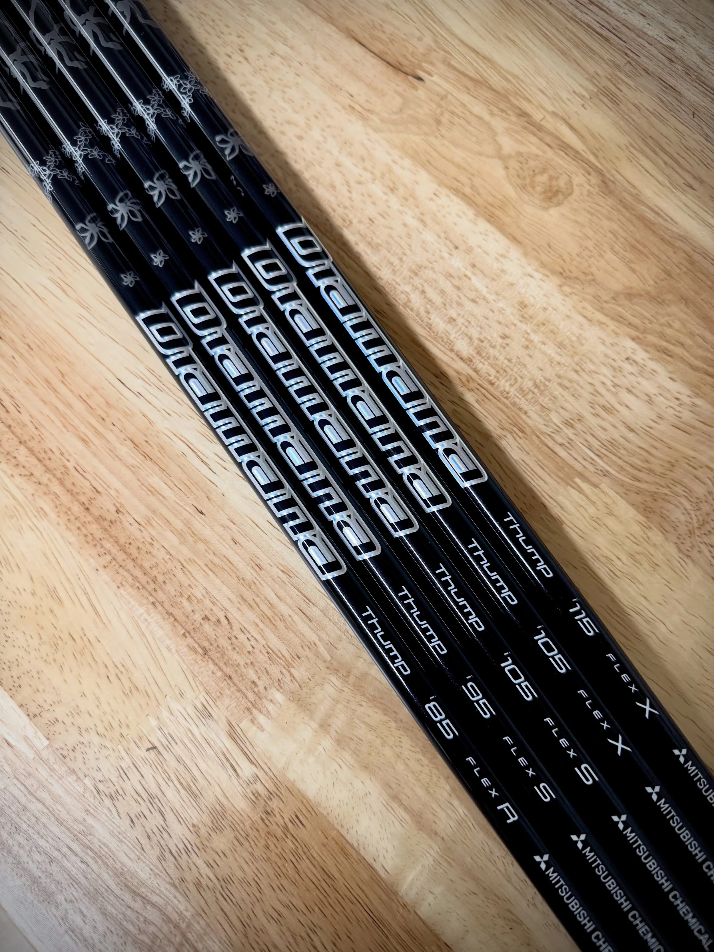 The new @mitsubishigolf Thump demo shafts have arrived. Come and test out how the Diamana line feels in an iron #tdgolfstudio #mitsubishigolfshafts