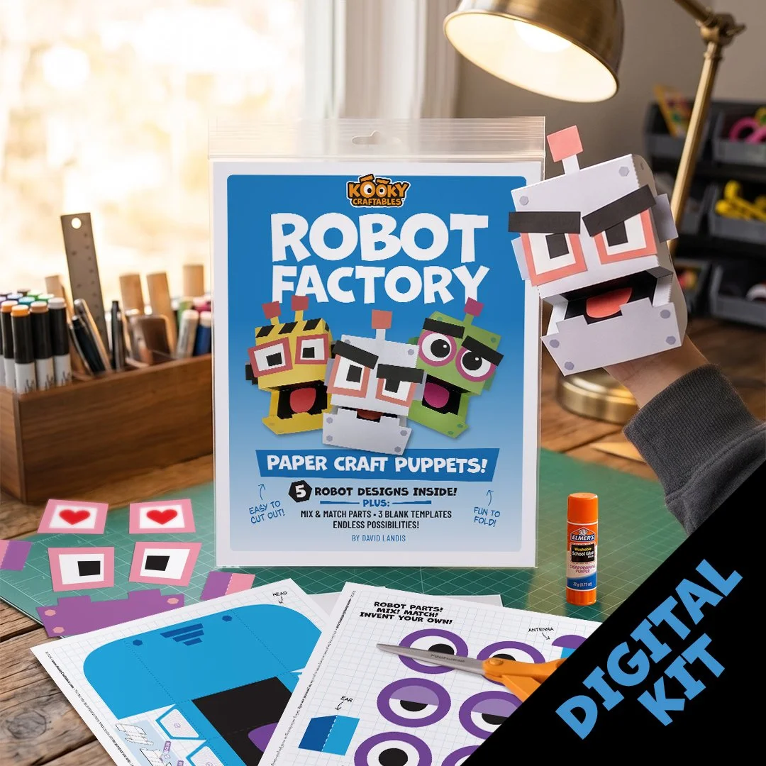 DIGITAL Kooky Craftables Craft Kit - Robot Factory Puppets