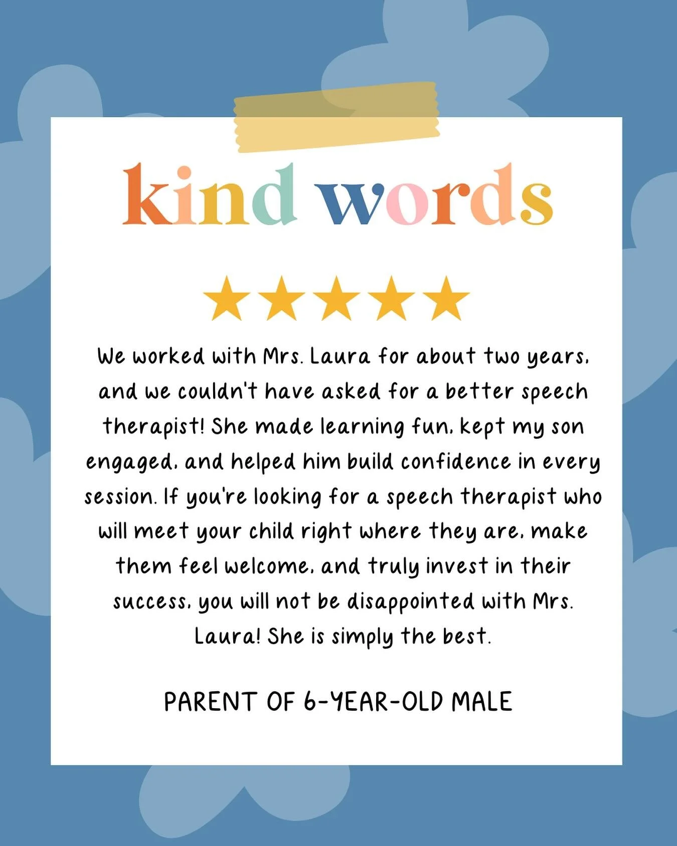 Reviews like these from satisfied families make my heart fill with joy ❤️🥰💕 It also shows what Play on Words Speech Therapy is all about.

We strive to make speech therapy fun and engaging, meet children where they are at, and empower them to becom