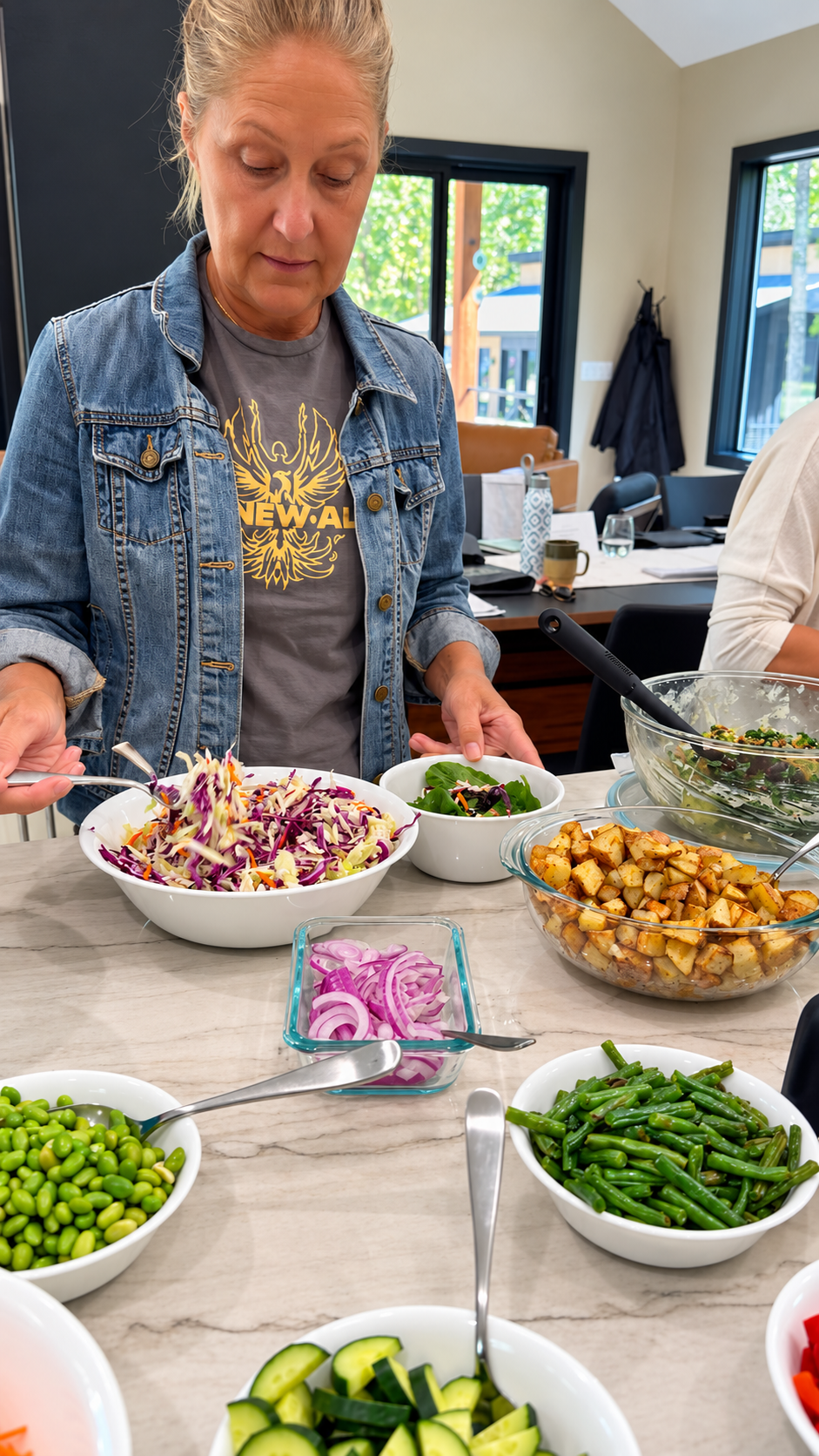 Vibrant Salad Buffet Kitchen Scene.png