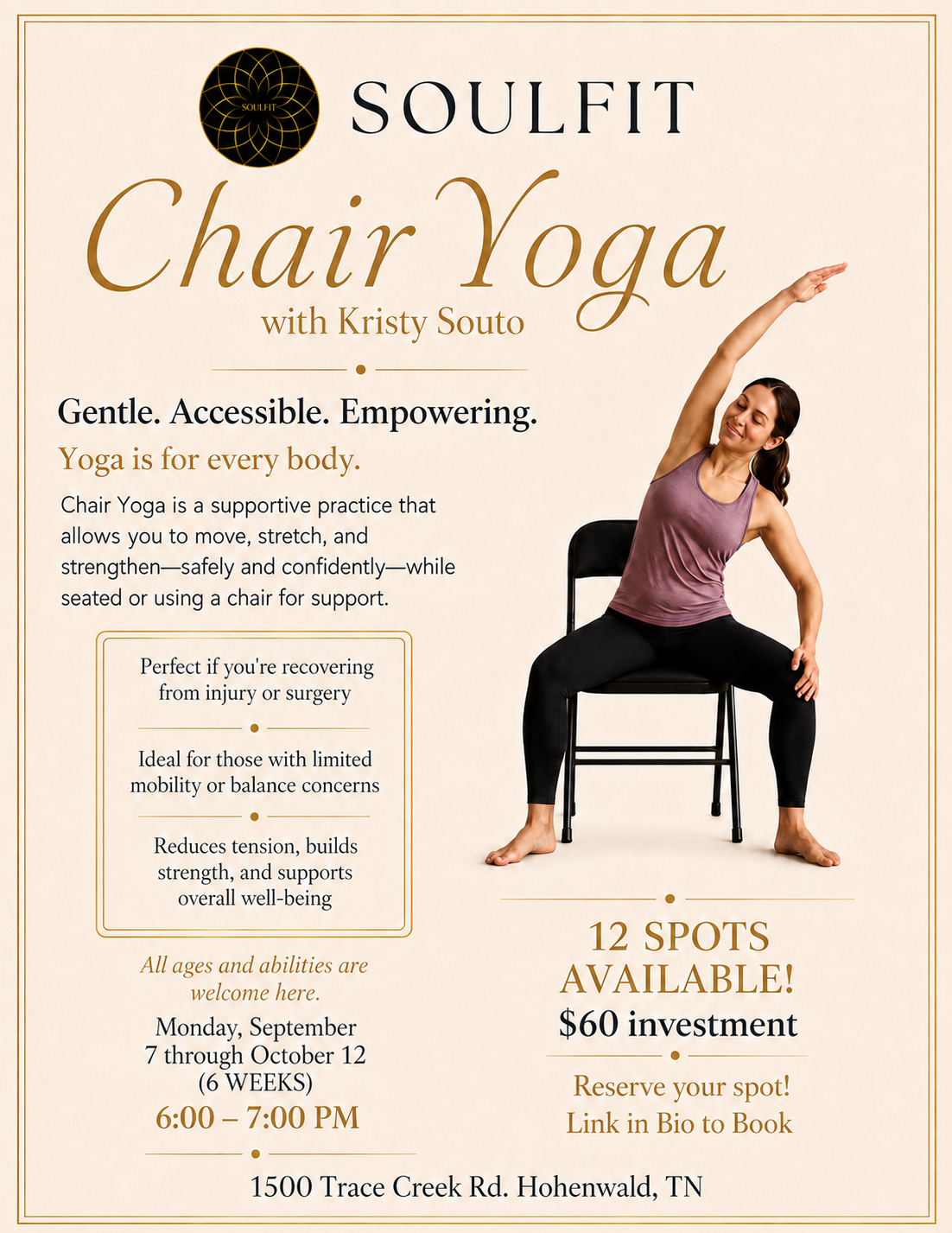 Chair Yoga with Kristy Souto (6 Week Series)