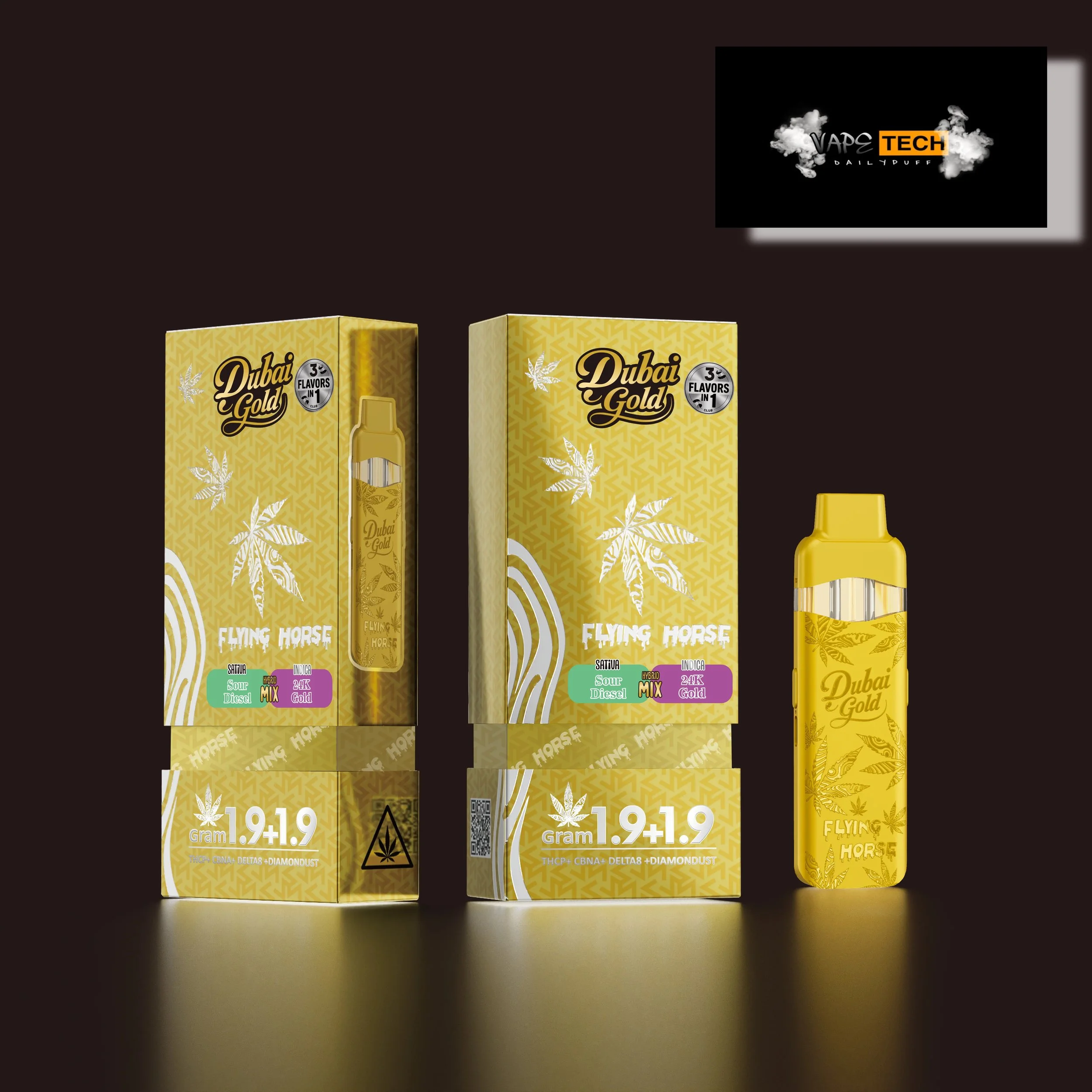 FLYING HORSE 9 GRAM DUBAI GOLD DISPOSABLE ( New Stocks )