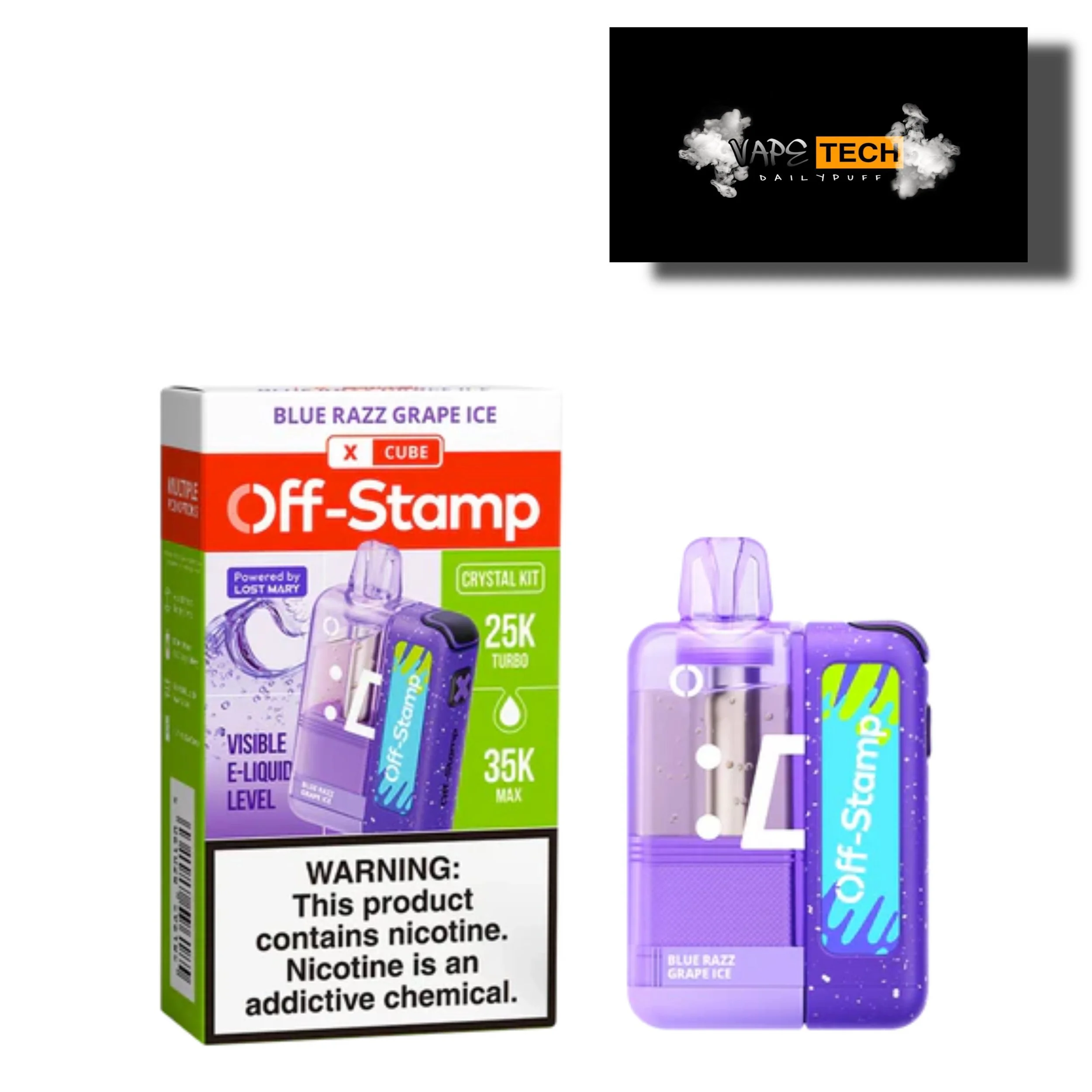 OFF STAMP X CRYSTAL CUBE 35,000 PUFFS DISPOSABLE KIT (NEW STOCKS)