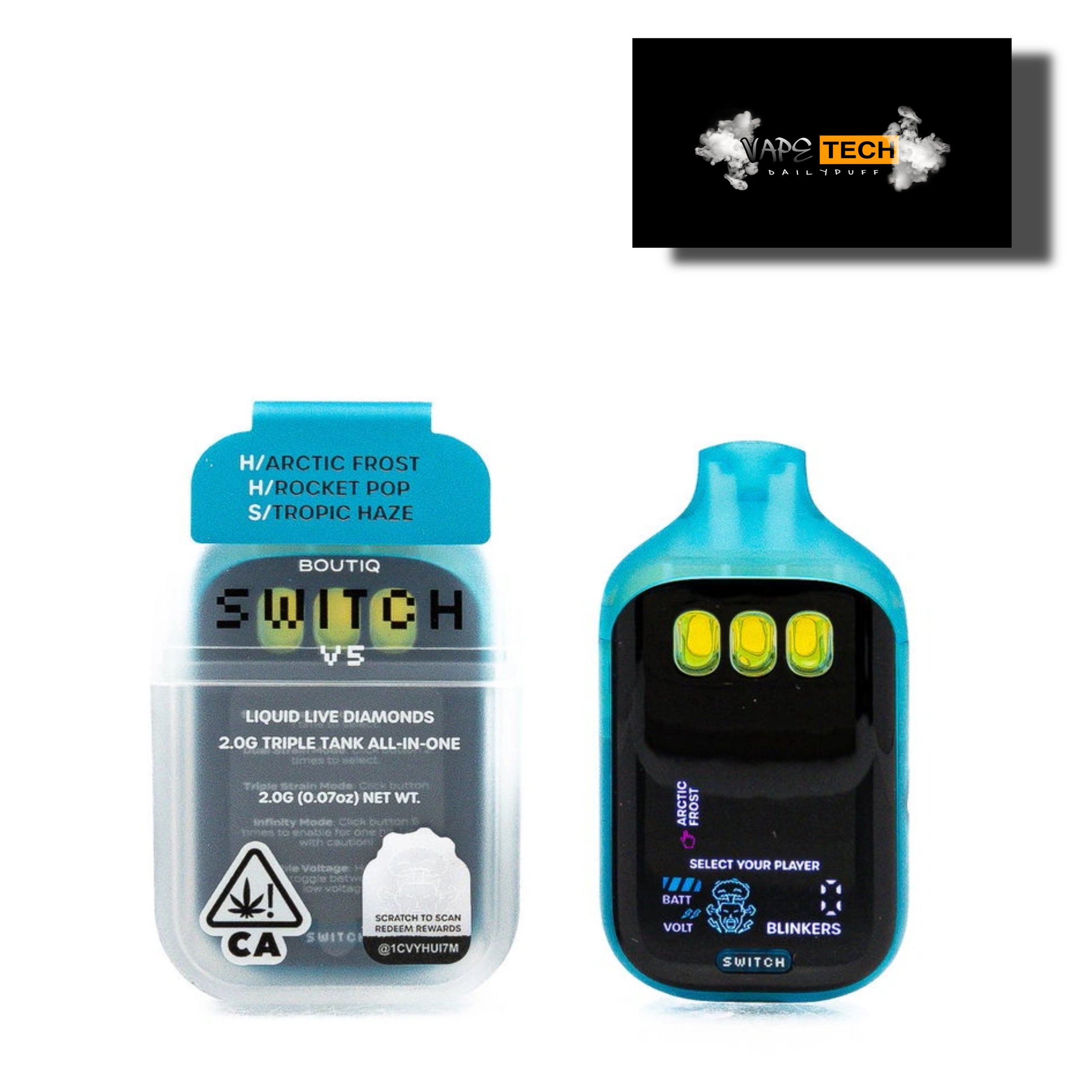 BOUTIQ SWITCH V5 LIQUID LIVE DIAMONDS TRIPLE TANK 2G DISPOSABLE ( PROMO SALE!!! )