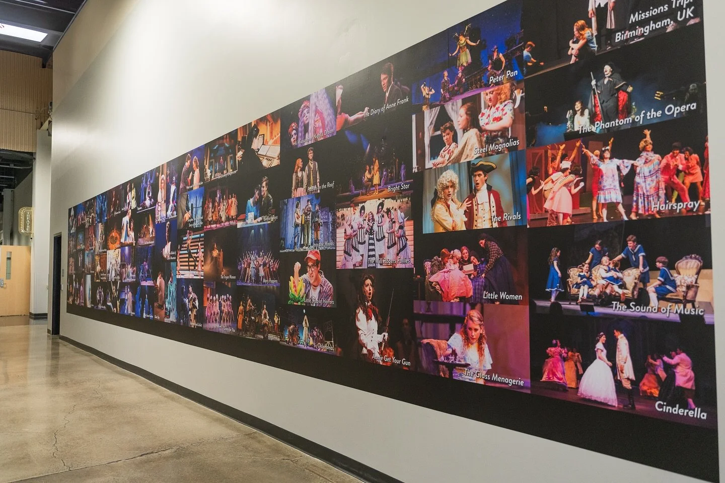 From center stage to behind the scenes, this new photo wall celebrates the last 15 years of being in Green Hall! Featuring shows like HAIRSPRAY from the opening season of the Tower Theater, all the way to THE SOUND OF MUSIC. Thanks you for being a pa
