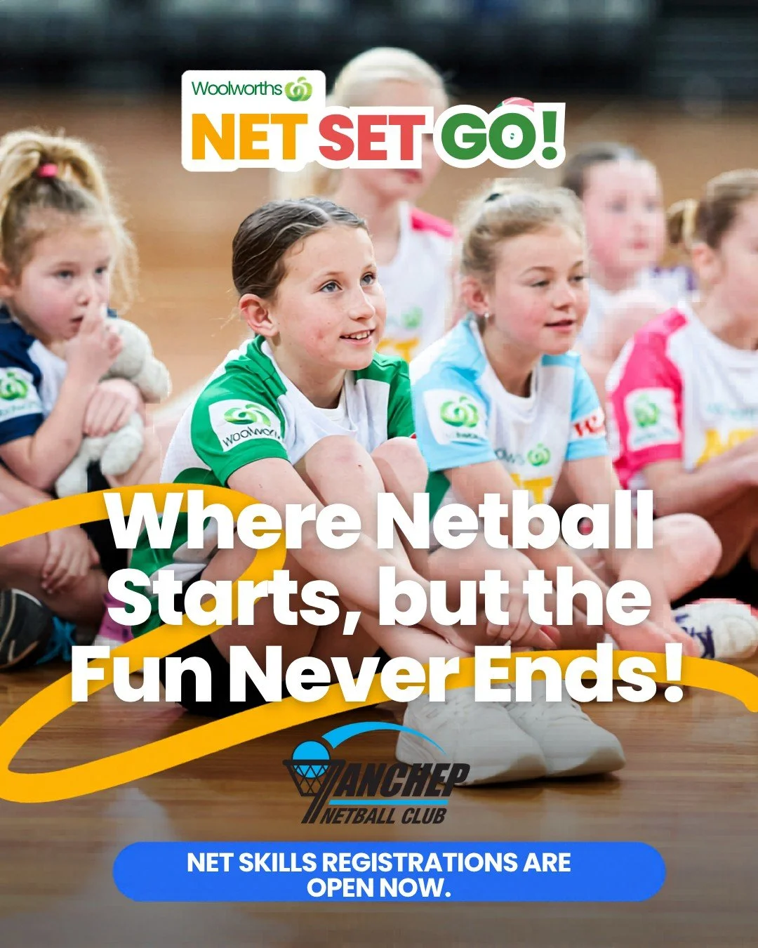 NET Skills Program Registration Now Open!
🚨Don't miss out!

Suitable for boys &amp; girls (5-6 years old).
📆Starts: Term 2 (10 weeks) - 20th April 2026
💰Fees: $150
🏃🏻&zwj;♀️Training Days: Mondays
📍Splendid Park Netball Courts, Yanchep
🔗Registe