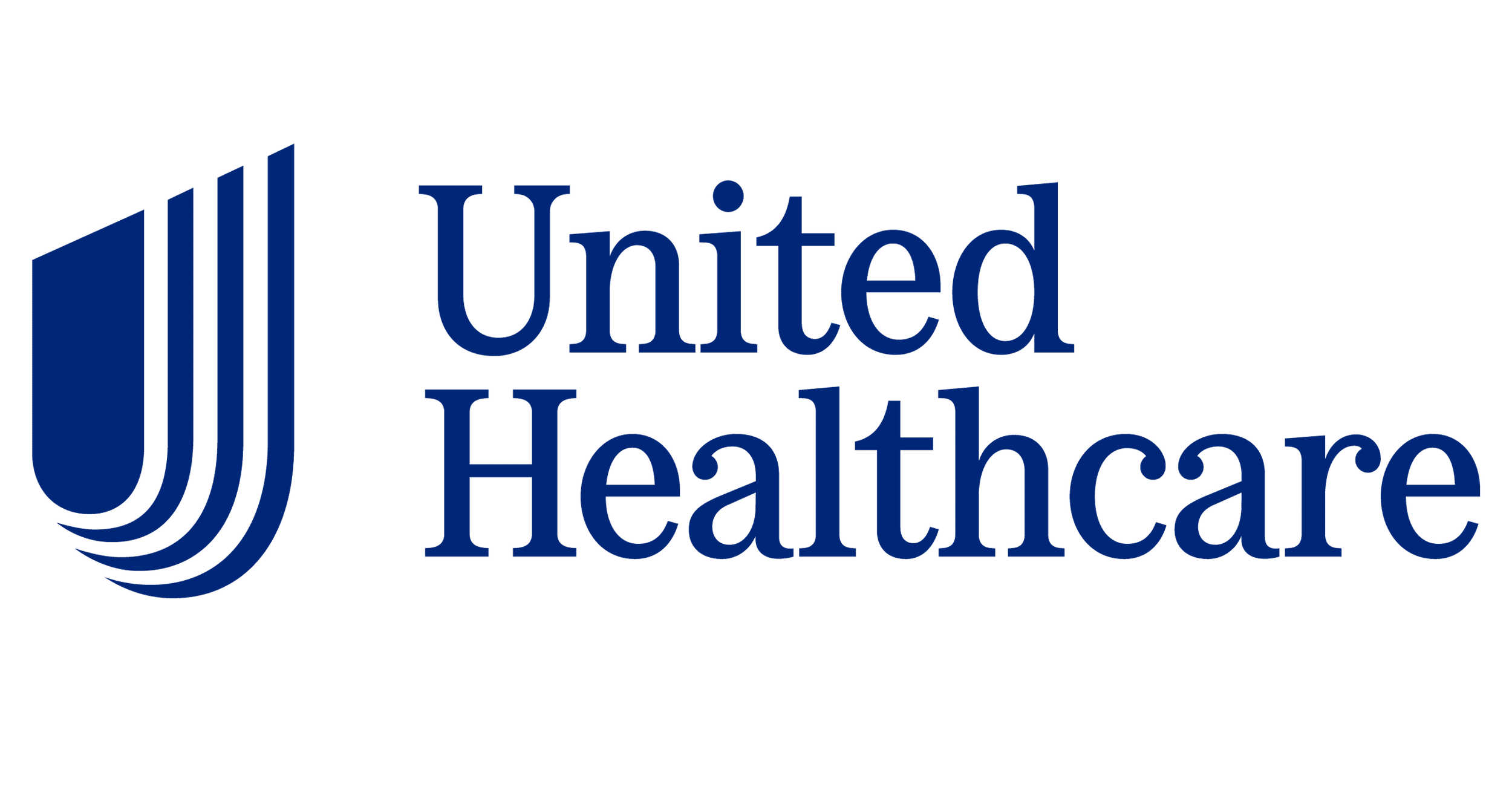 United Healthcare logo with a stylized blue geometric design and the words "United Healthcare" in blue text