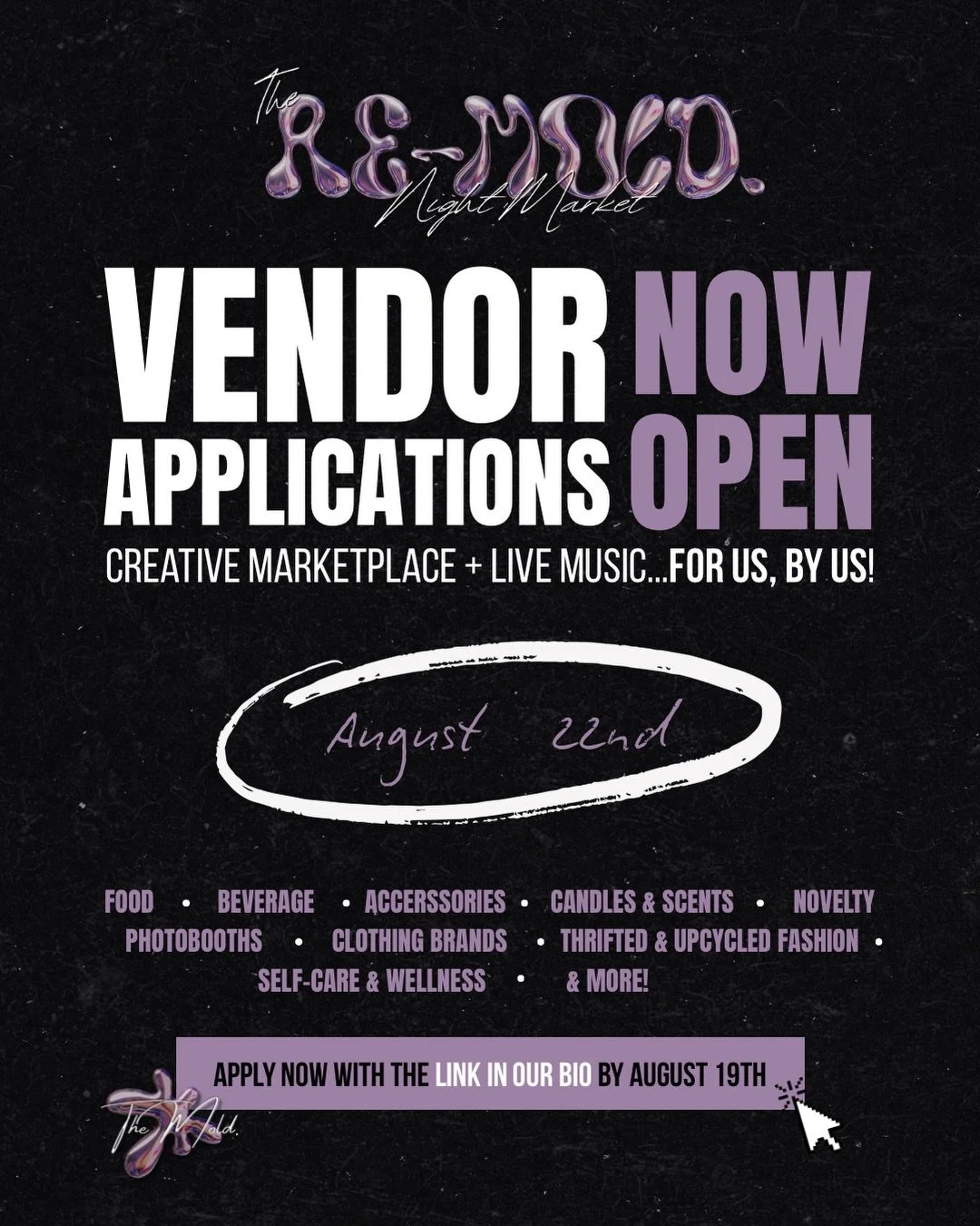 The Re-Mold. Night Market is BACK and we&rsquo;re looking for LA creators shaping what&rsquo;s next! 💜

If you&rsquo;re a Black or Brown creative, designer, artist, vintage curator, small business owner, or entrepreneur from the LA area&mdash;we wan