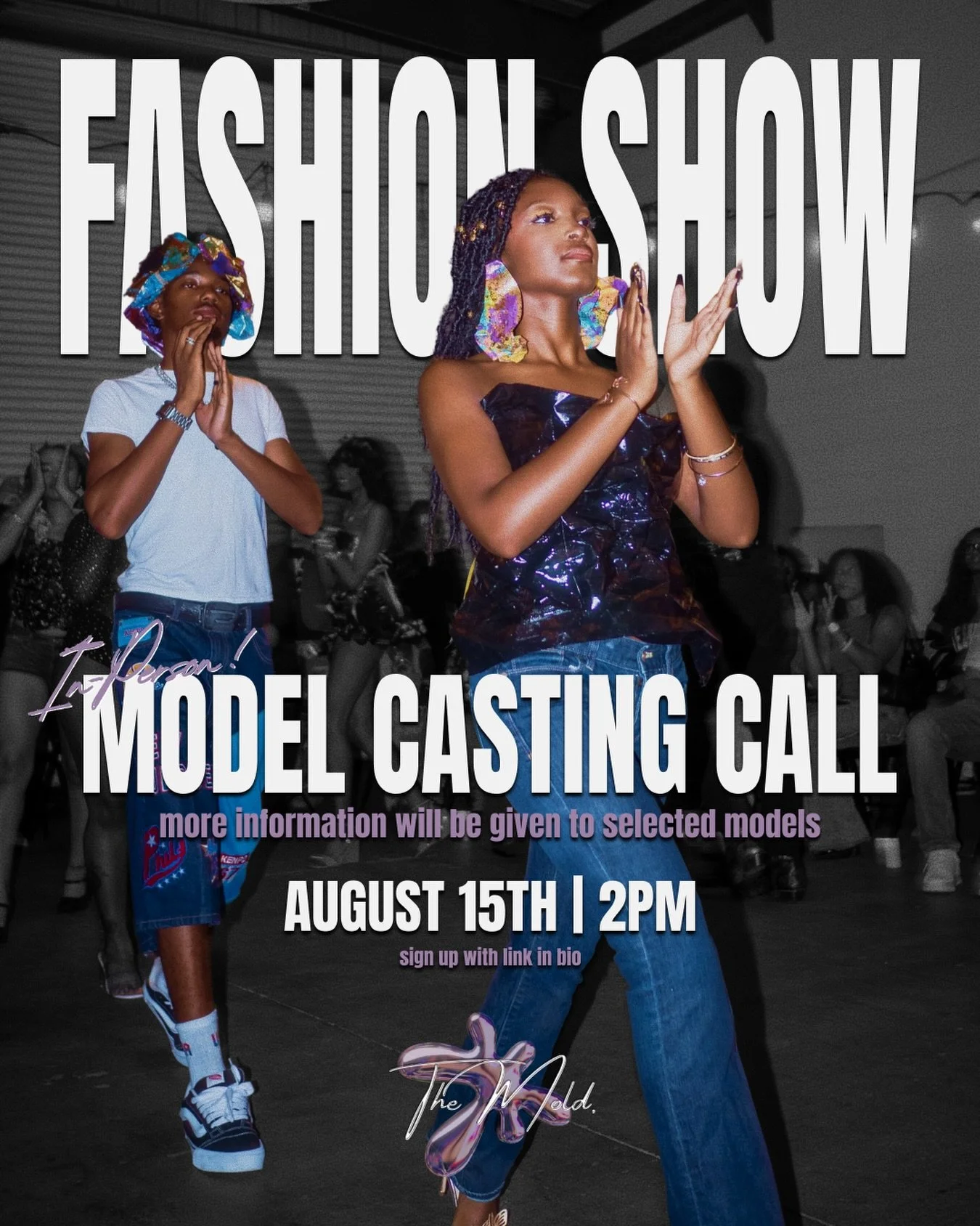It&rsquo;s that time again!  Sign up for our IN-PERSON casting call for another fashion show you won&rsquo;t want to miss! 💜

More information regarding details will be given to selected models!

Sign up with the link in our bio ✅

Follow @themold._