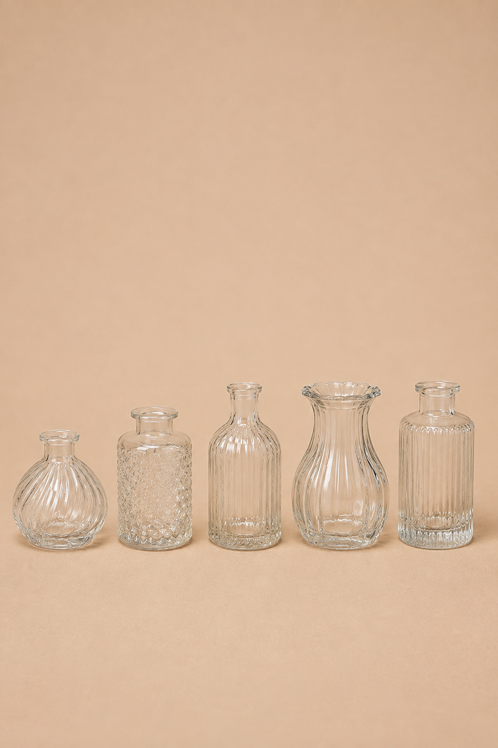 Clear Bud Vases | Various Styles | $1/ea | 72 available