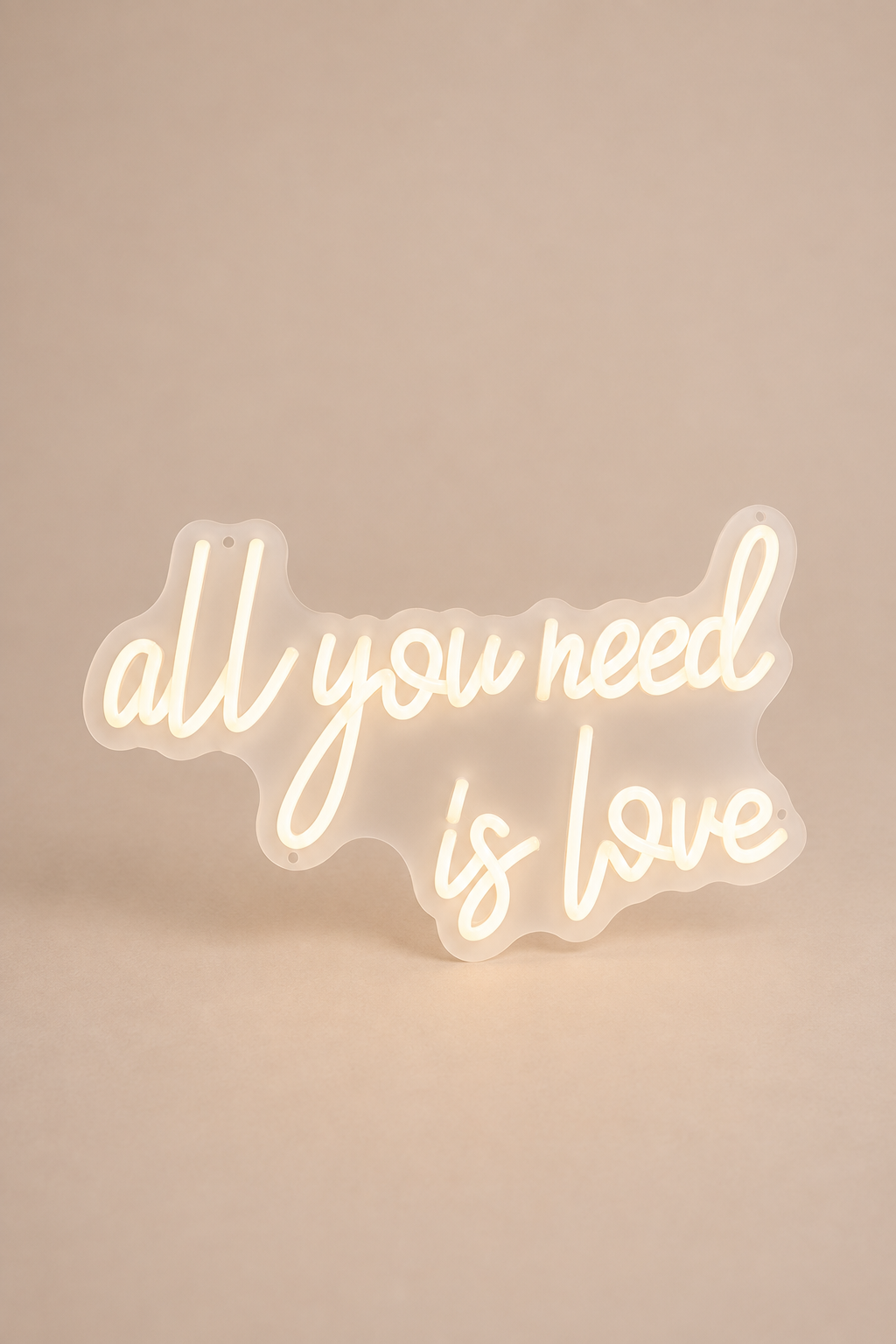 Neon Sign "all you need is love" | 15" long | $15 | 1 available