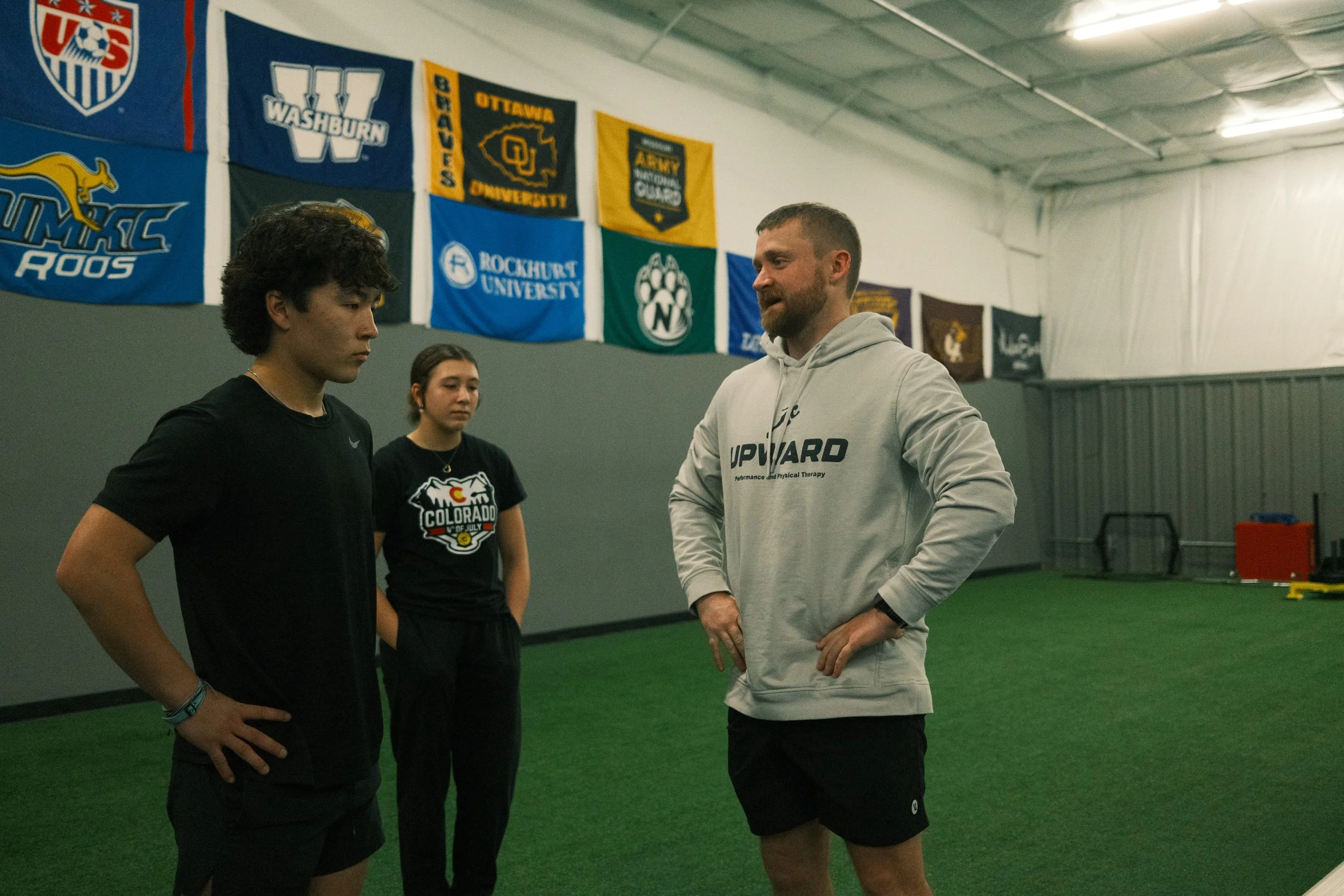 Athlete doing strength training at Upward Performance Kansas City