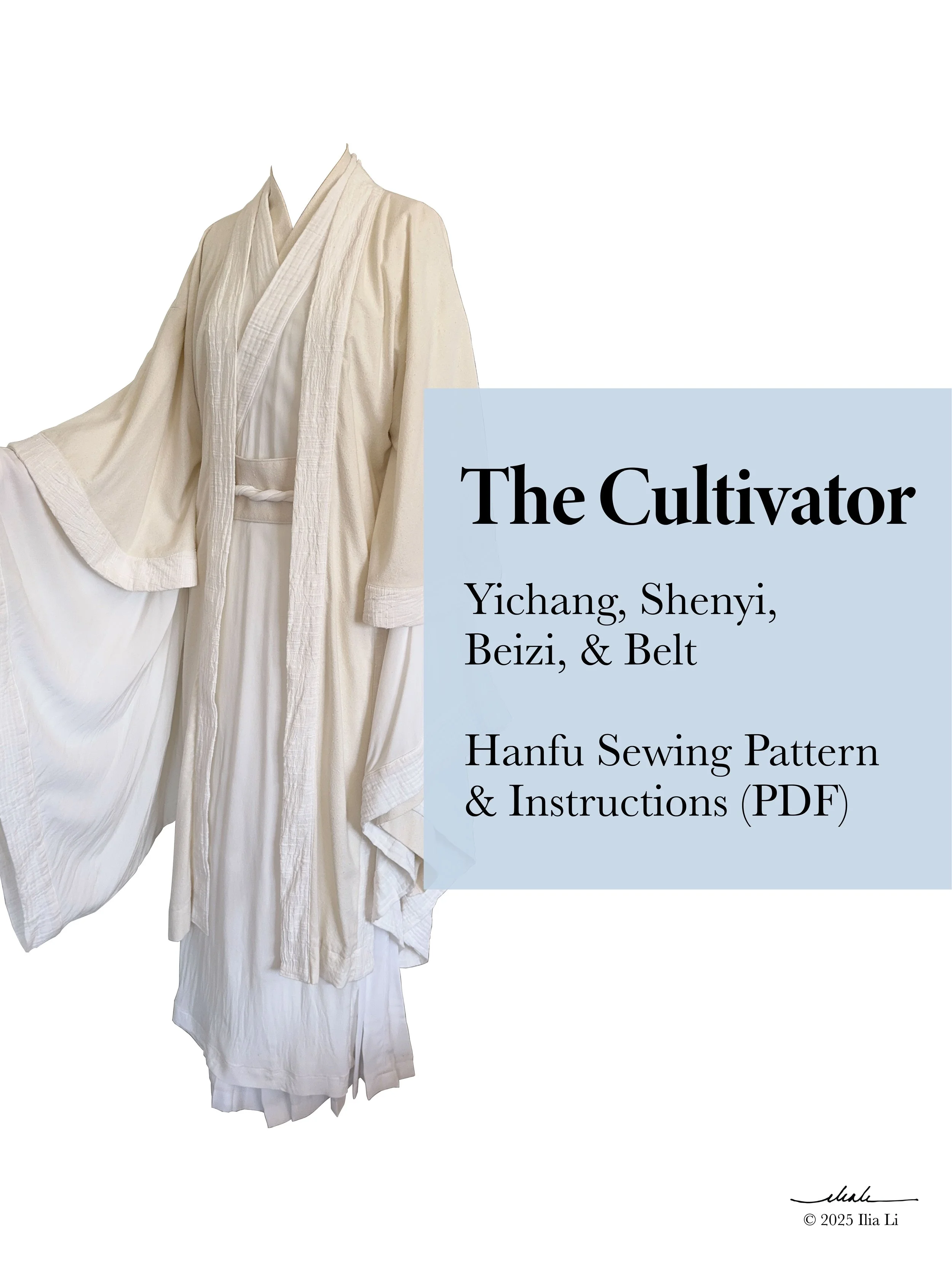 "The Cultivator" Hanfu Sewing Pattern (Yichang, Shenyi, Beizi & Belt)