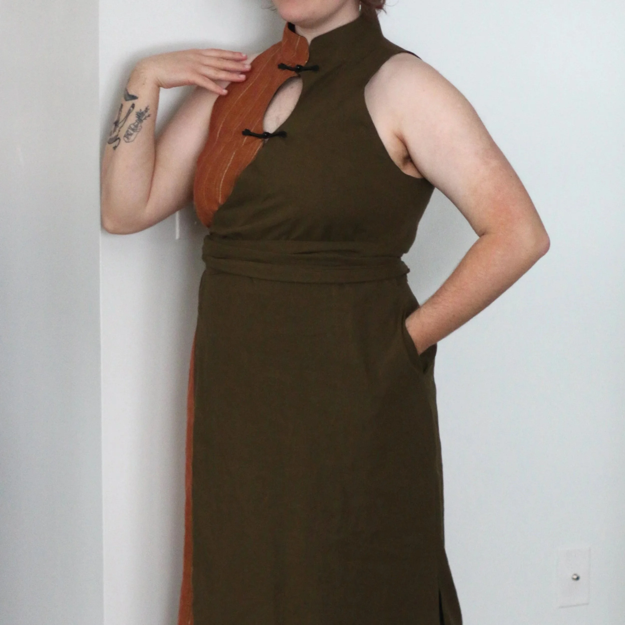 Pumpkin Qipao Wrap Dress (L) - SOLD