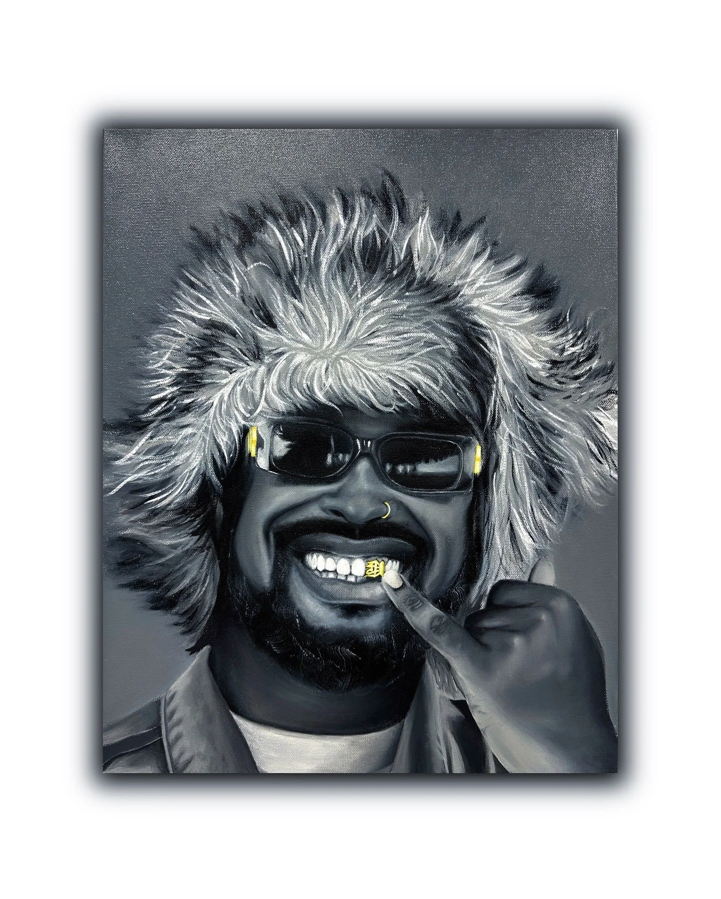 Is There Something in My Teeth? 
Oil on Canvas
2025
20” x 30”