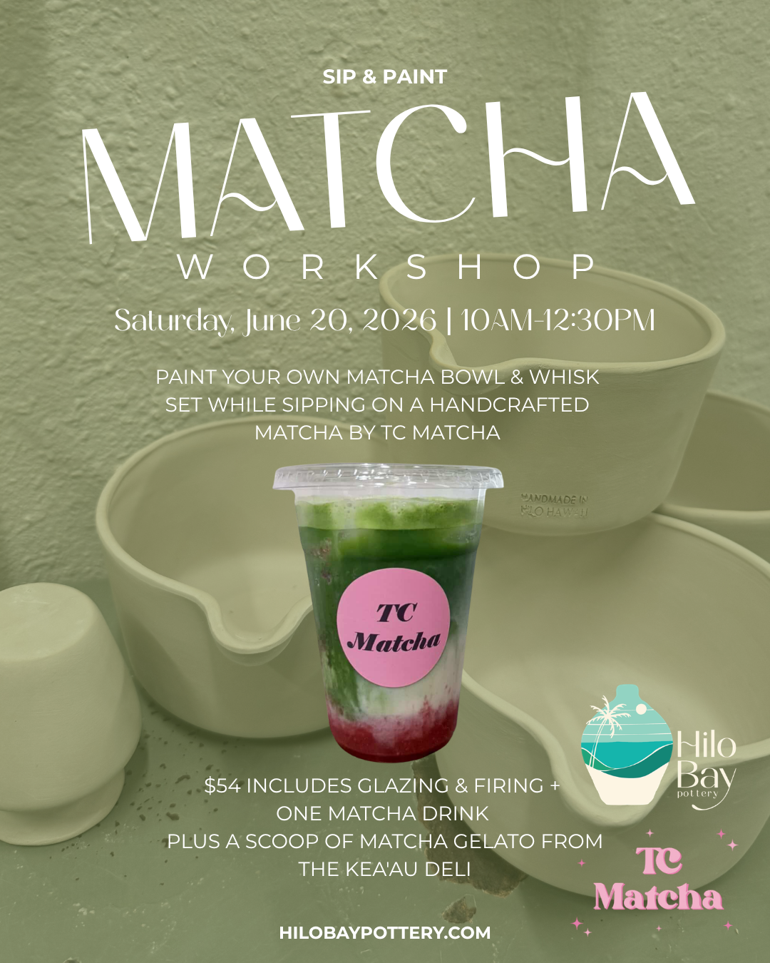 Paint Your Own Matcha Bowl &amp; Whisk Set