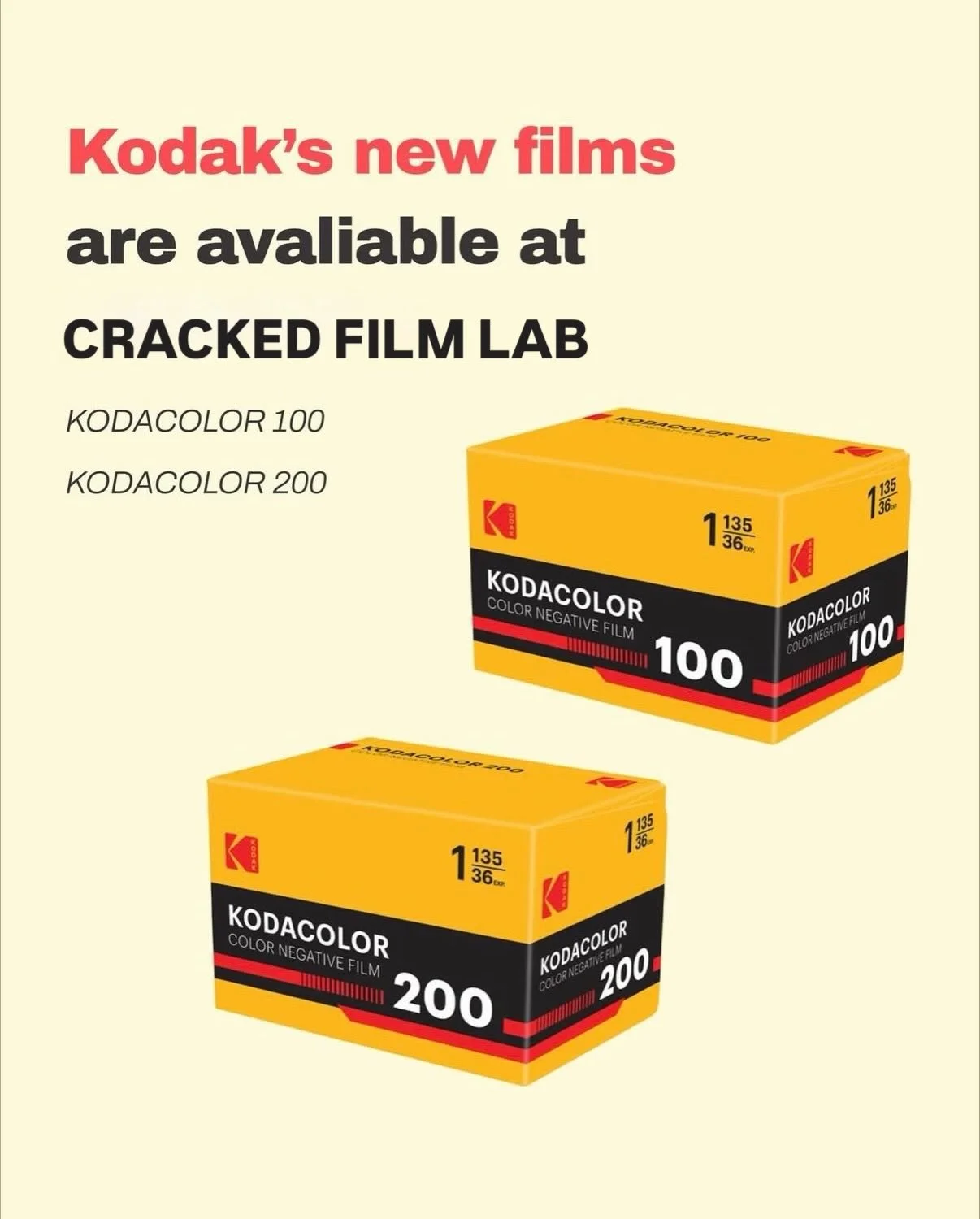 Kodak just expanded the lineup: meet Kodacolor 100 + Kodacolor 200. Nostalgic palette, modern film tech. Available now online for in person pick up!

Check out our film corner @fernplantshop_ | Open 7 days a week 10-6pm

#filmlab #kodak #kodakprofess