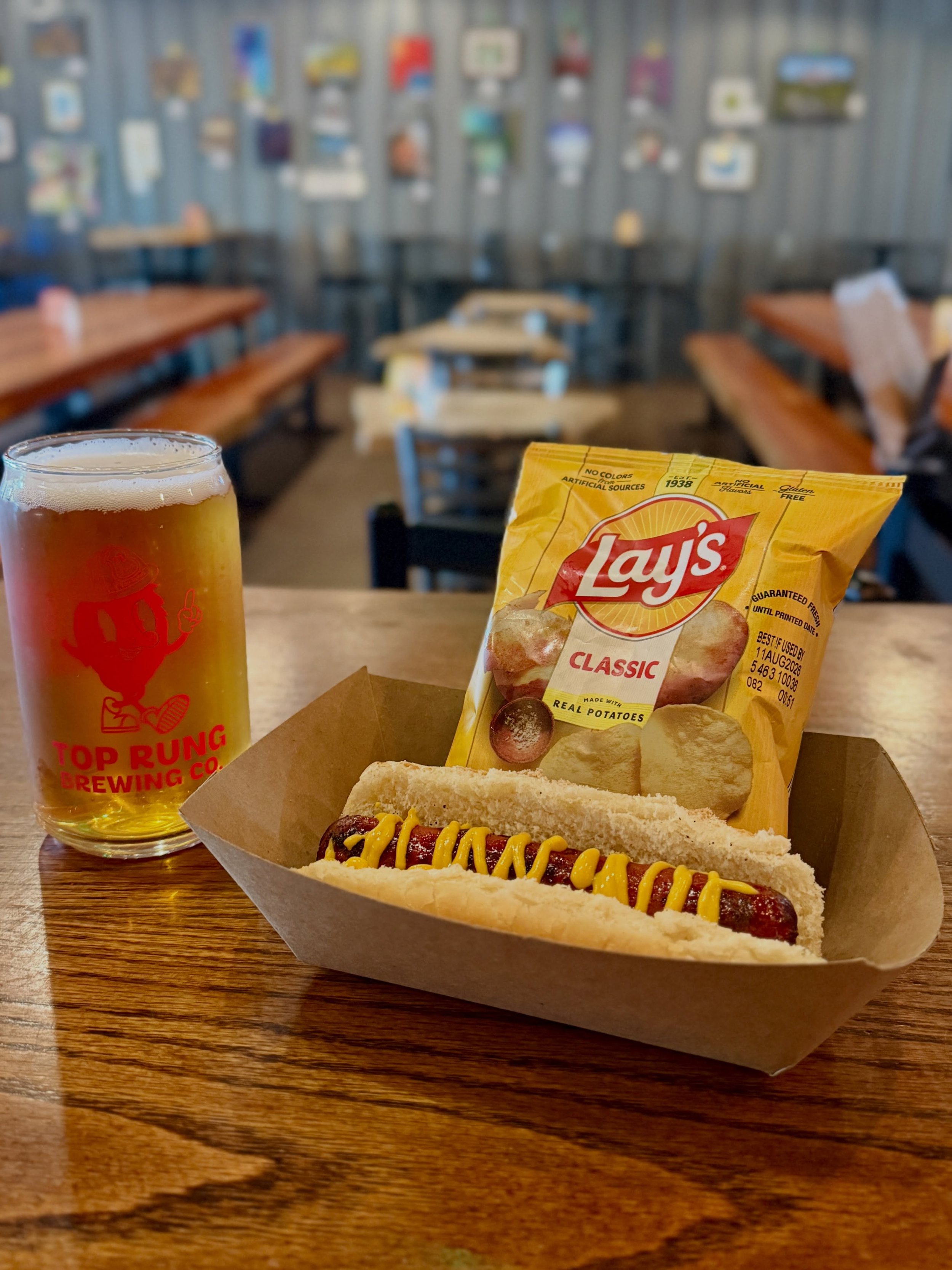 Introducing the Ball Park Special 🌭 

One all beef dog(vegetarian friendly option available too 🌱). 
One flagship Pint. 🍺 
One bag of chips. 🥔
One budget friendly price. 

Come out and enjoy Seattle baseball his season at the Top! Grab a dog or p